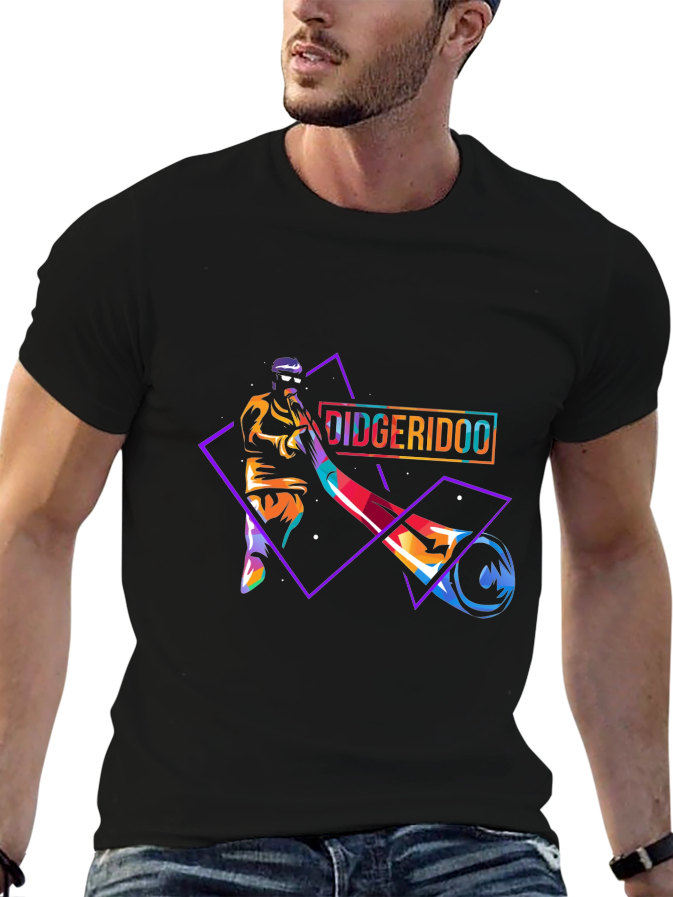 Didgeridoo Player Graphic Tee - Unique Musician T-Shirt