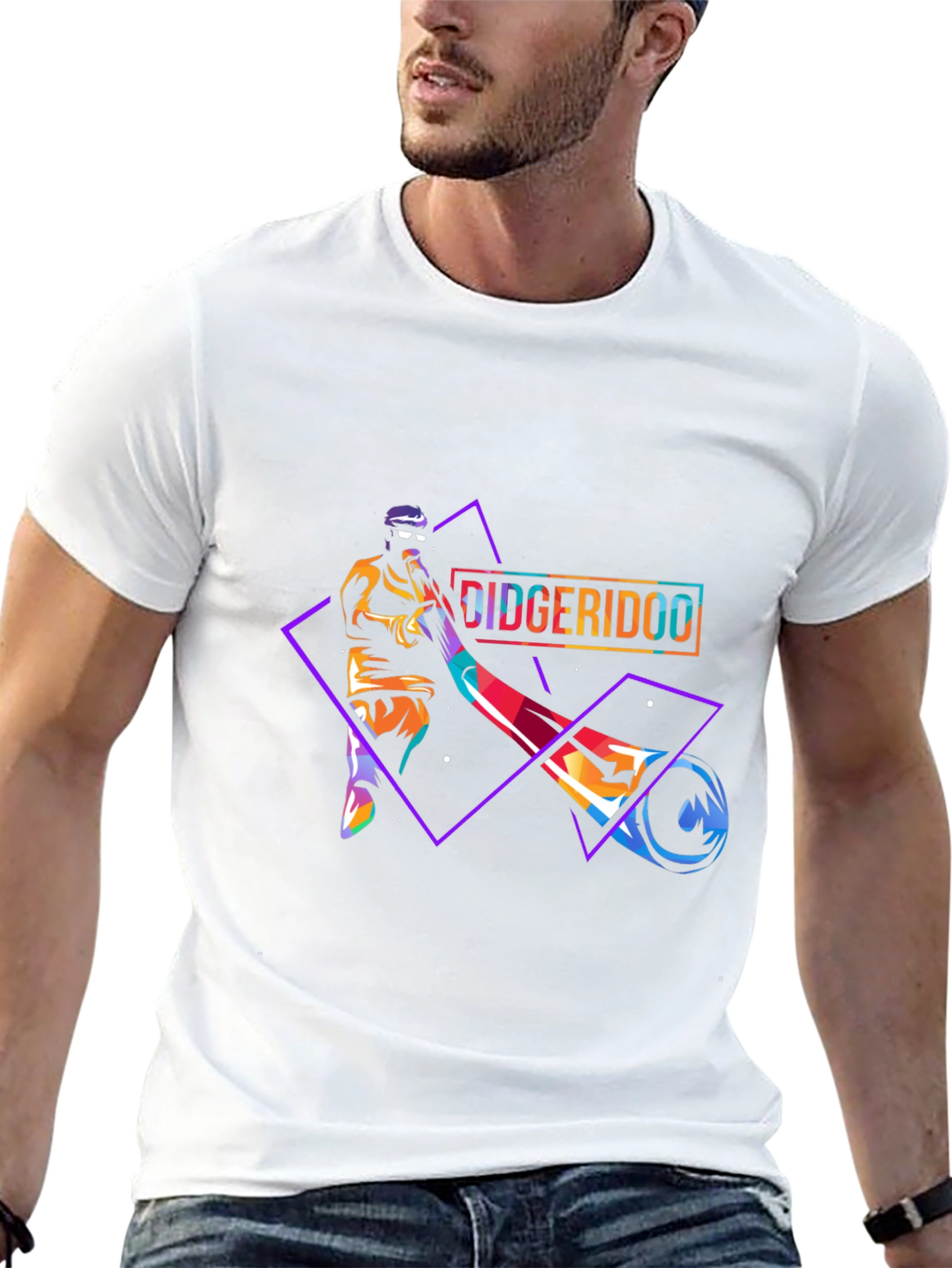 Didgeridoo Player Graphic Tee - Unique Musician T-Shirt