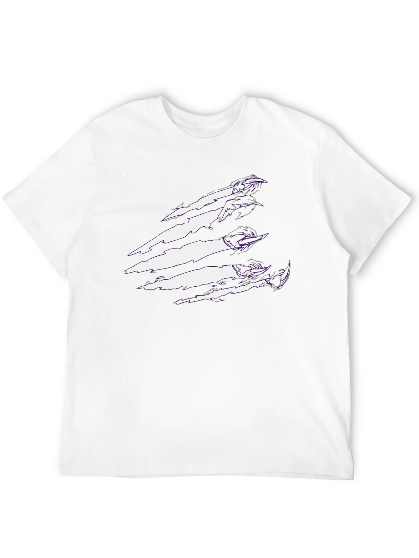 Black Graphic Tee with Claw Scratch Design