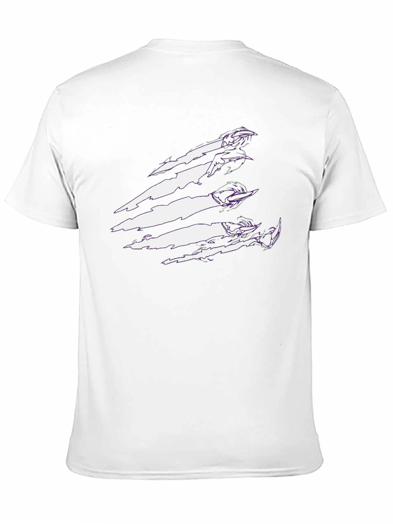 Black Graphic Tee with Claw Scratch Design