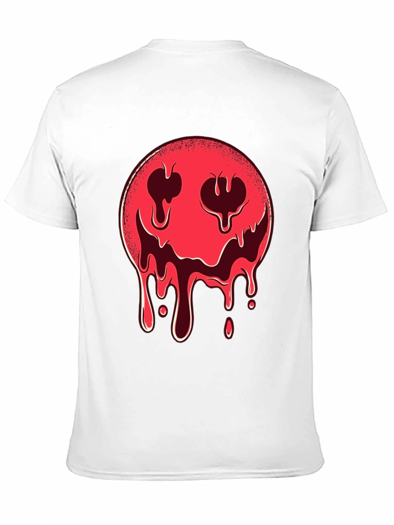 Melting Smiley Face Graphic Tee - Edgy Style