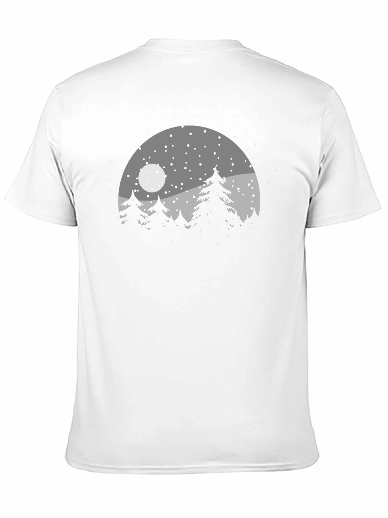 Winter Forest Graphic Tee - Black Unisex T-Shirt