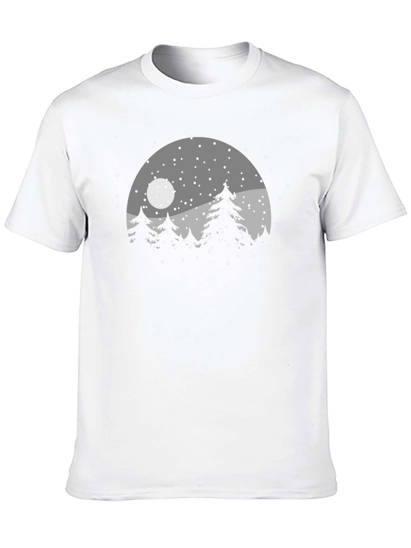 Winter Forest Graphic Tee - Black Unisex T-Shirt