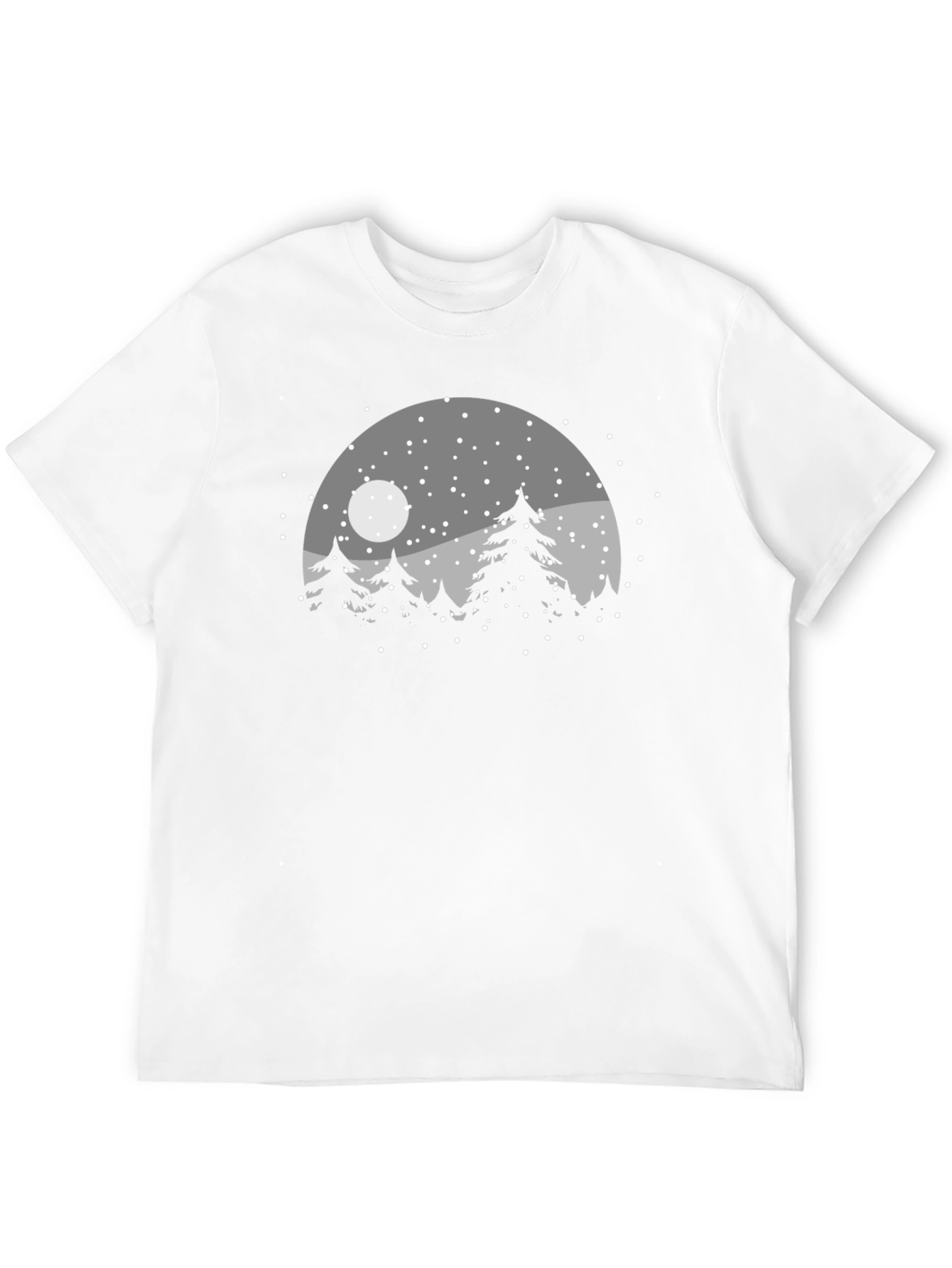 Winter Forest Graphic Tee - Black Unisex T-Shirt