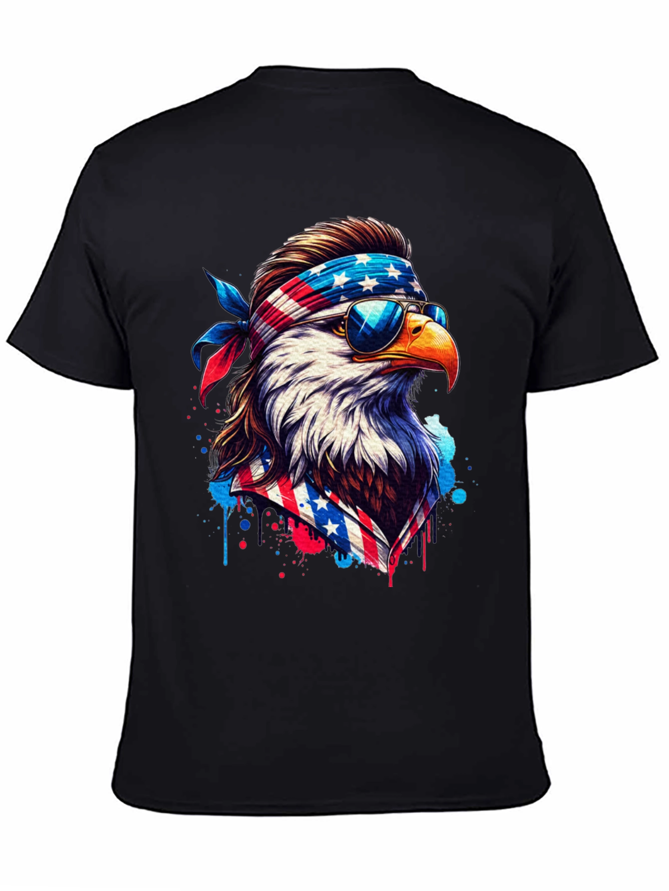 Patriotic Eagle T-Shirt - American Flag Design