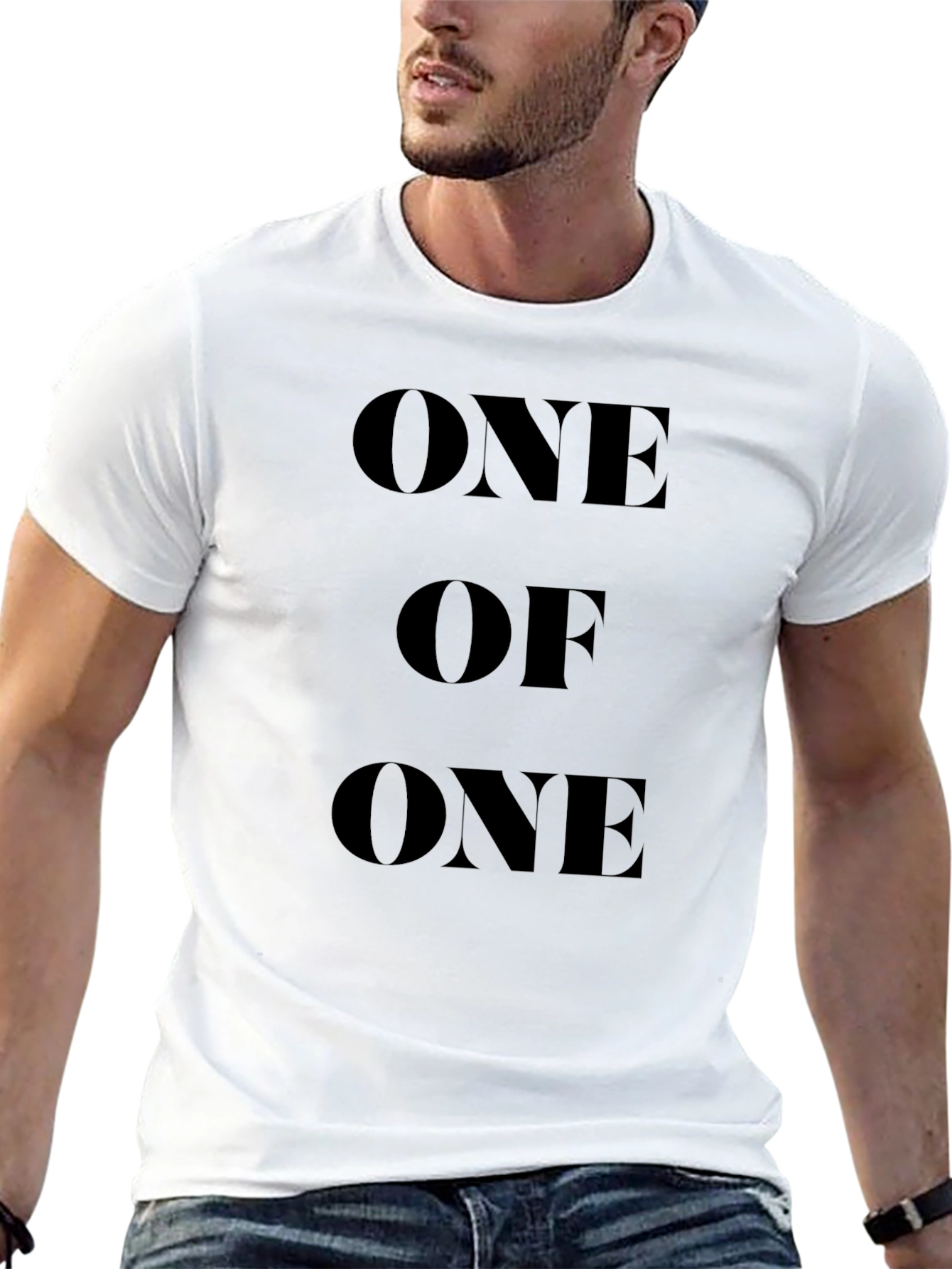 Unique One Of One Black Graphic T-Shirt