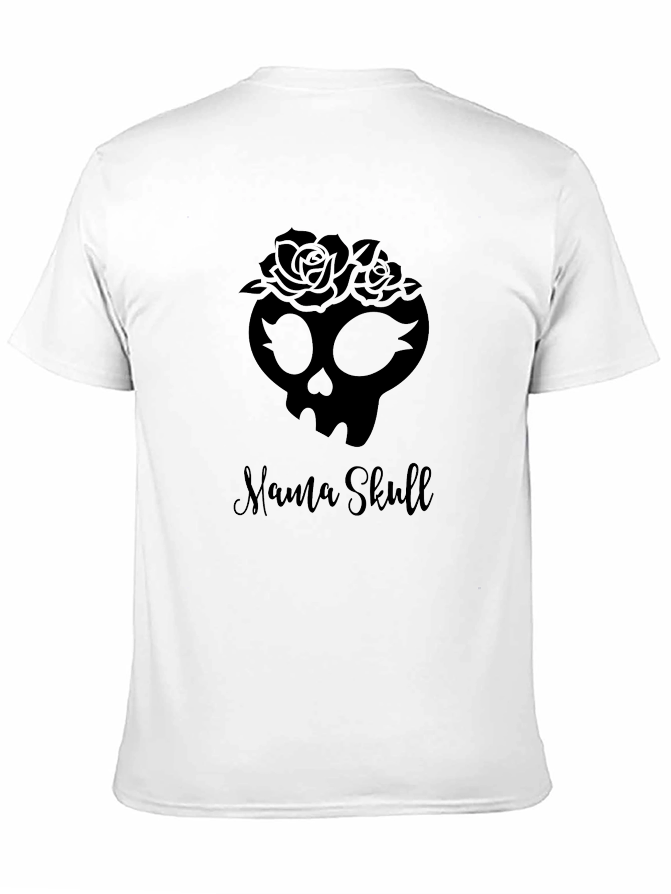 Mama Skull Graphic Tee - Black Cotton T-Shirt