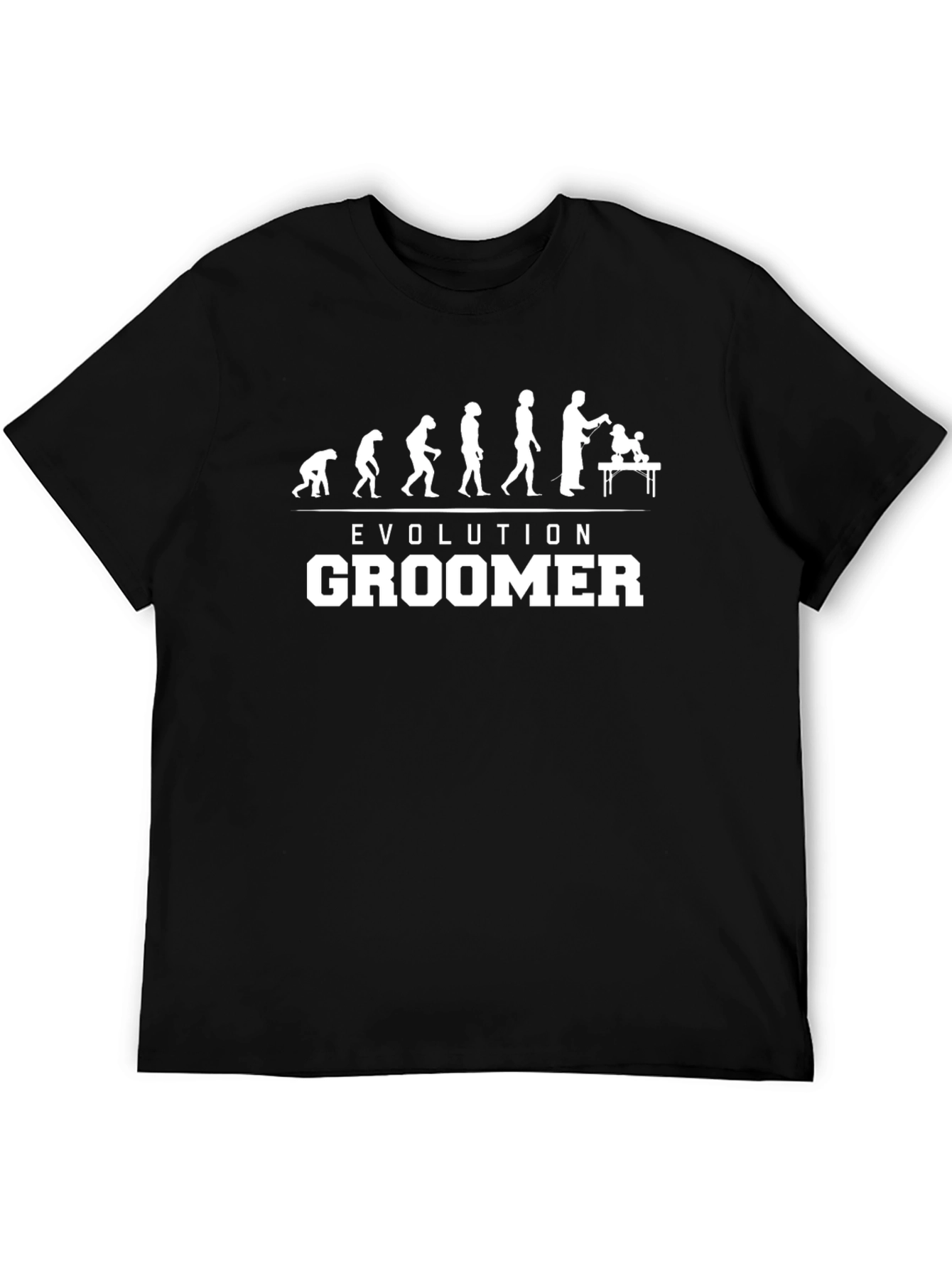Evolution Groomer Black T-Shirt - Human to Dog Groomer