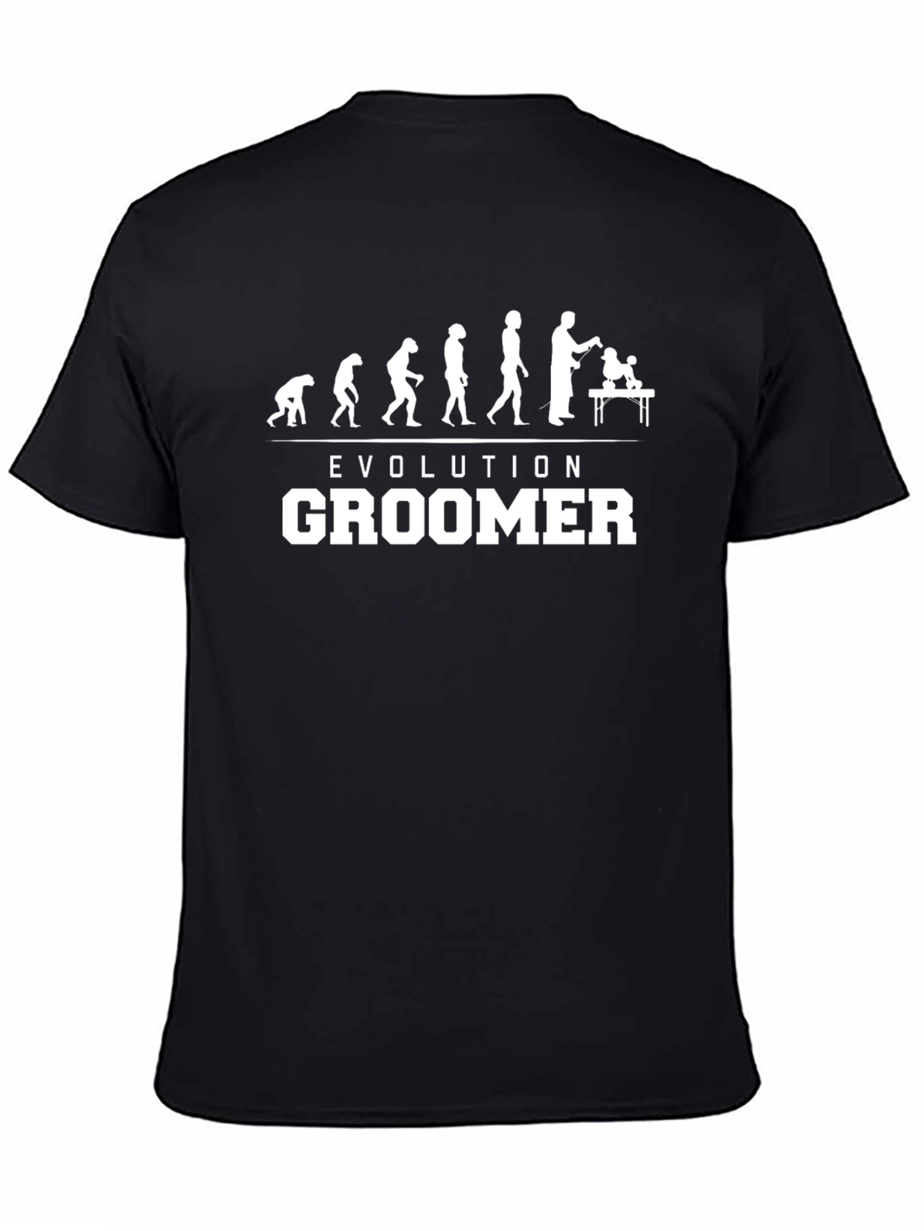Evolution Groomer Black T-Shirt - Human to Dog Groomer