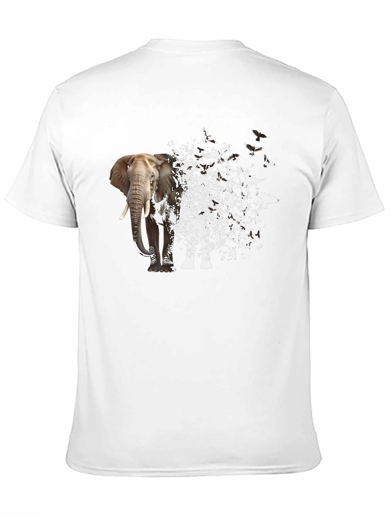Elephant to Bird Transformation Graphic Tee