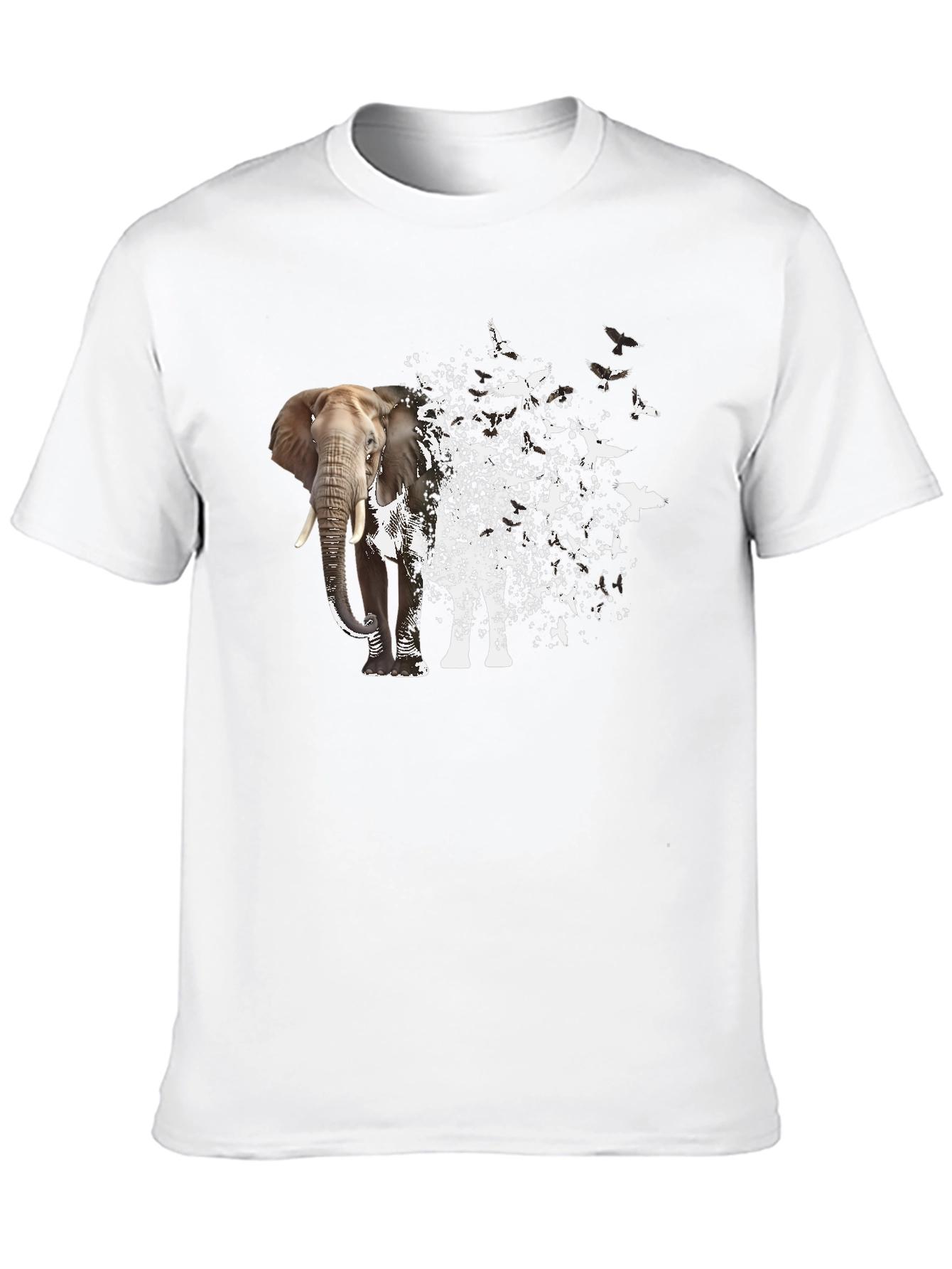 Elephant to Bird Transformation Graphic Tee