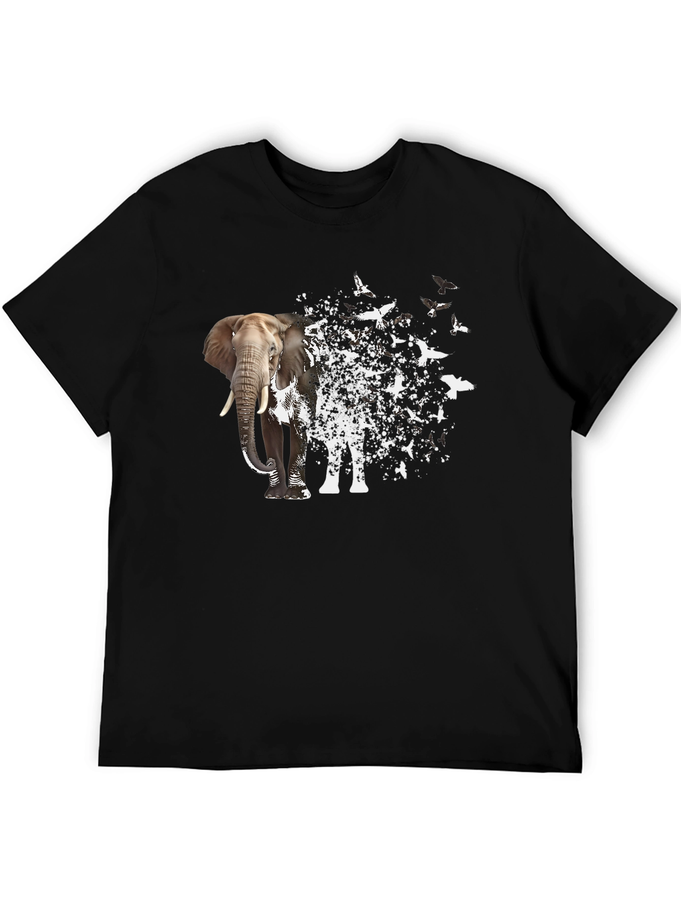 Elephant to Bird Transformation Graphic Tee