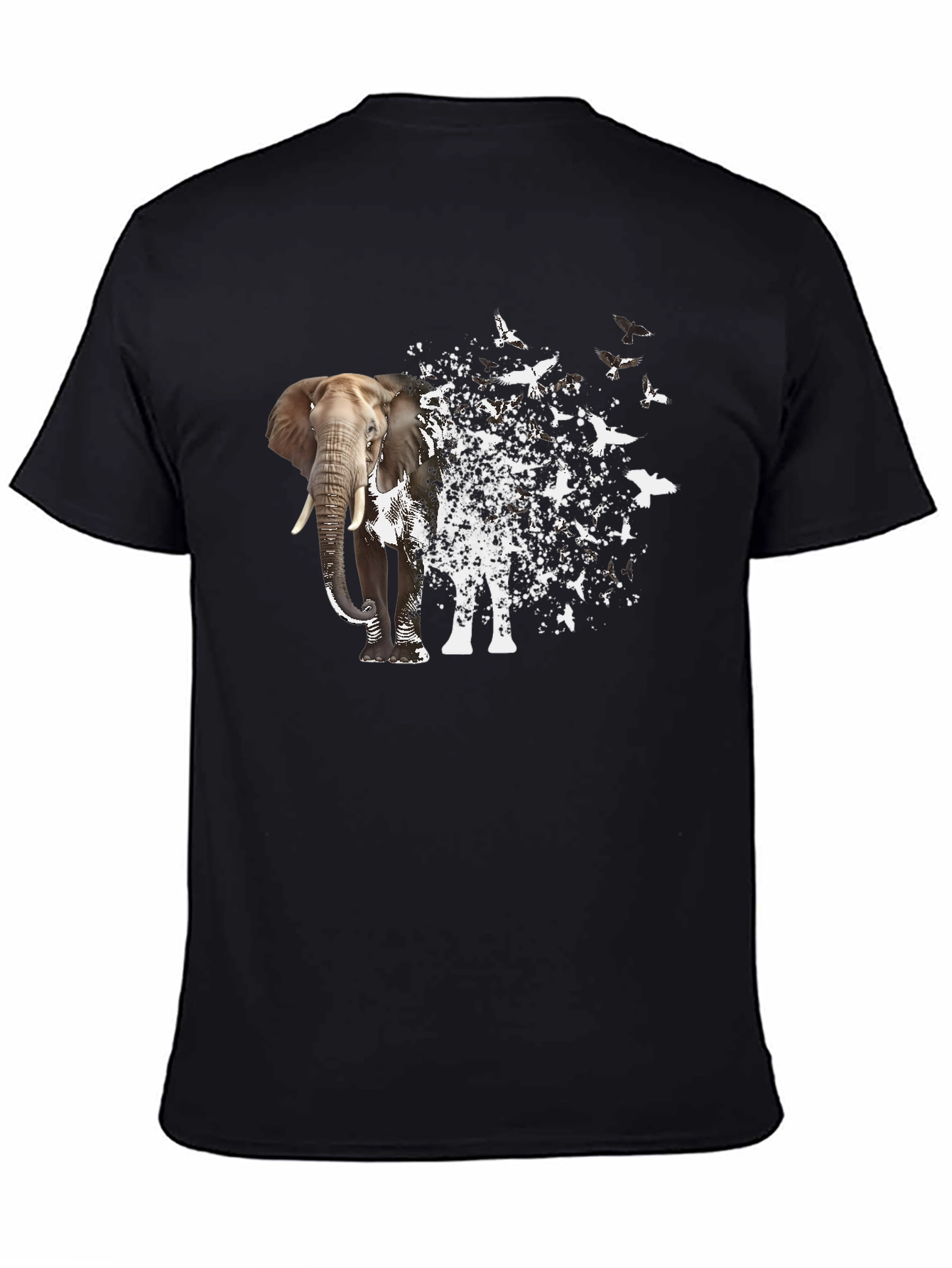 Elephant to Bird Transformation Graphic Tee