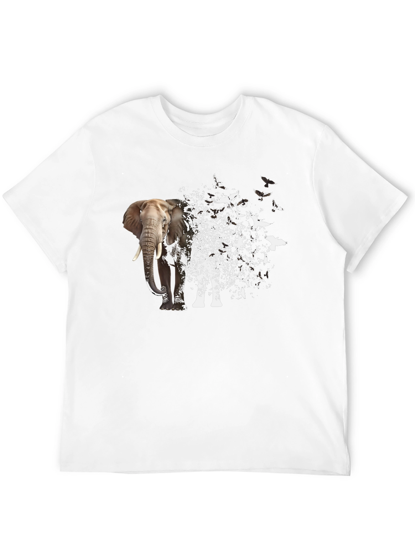 Elephant to Bird Transformation Graphic Tee