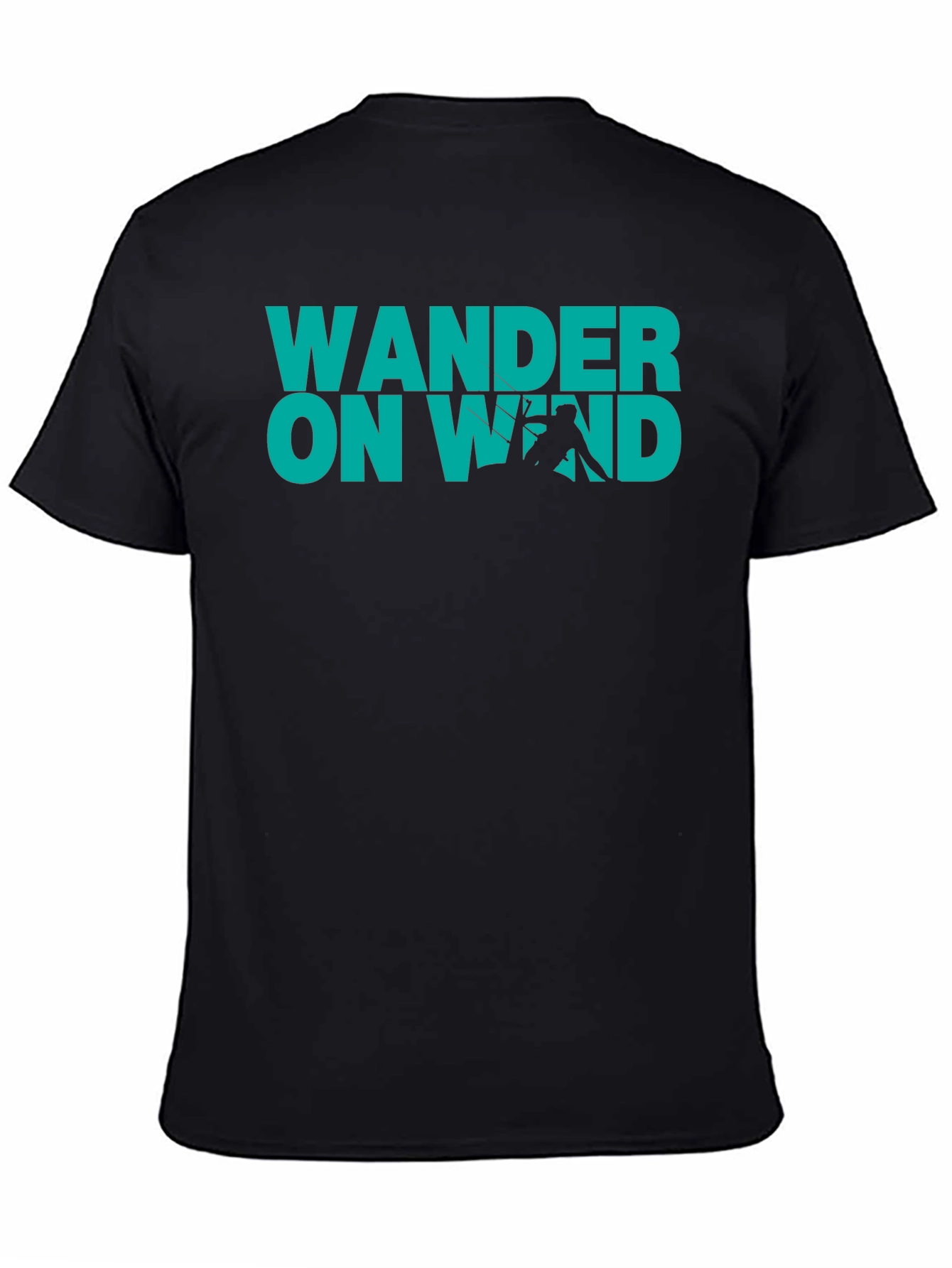 Wander On Wind Black Graphic T-Shirt