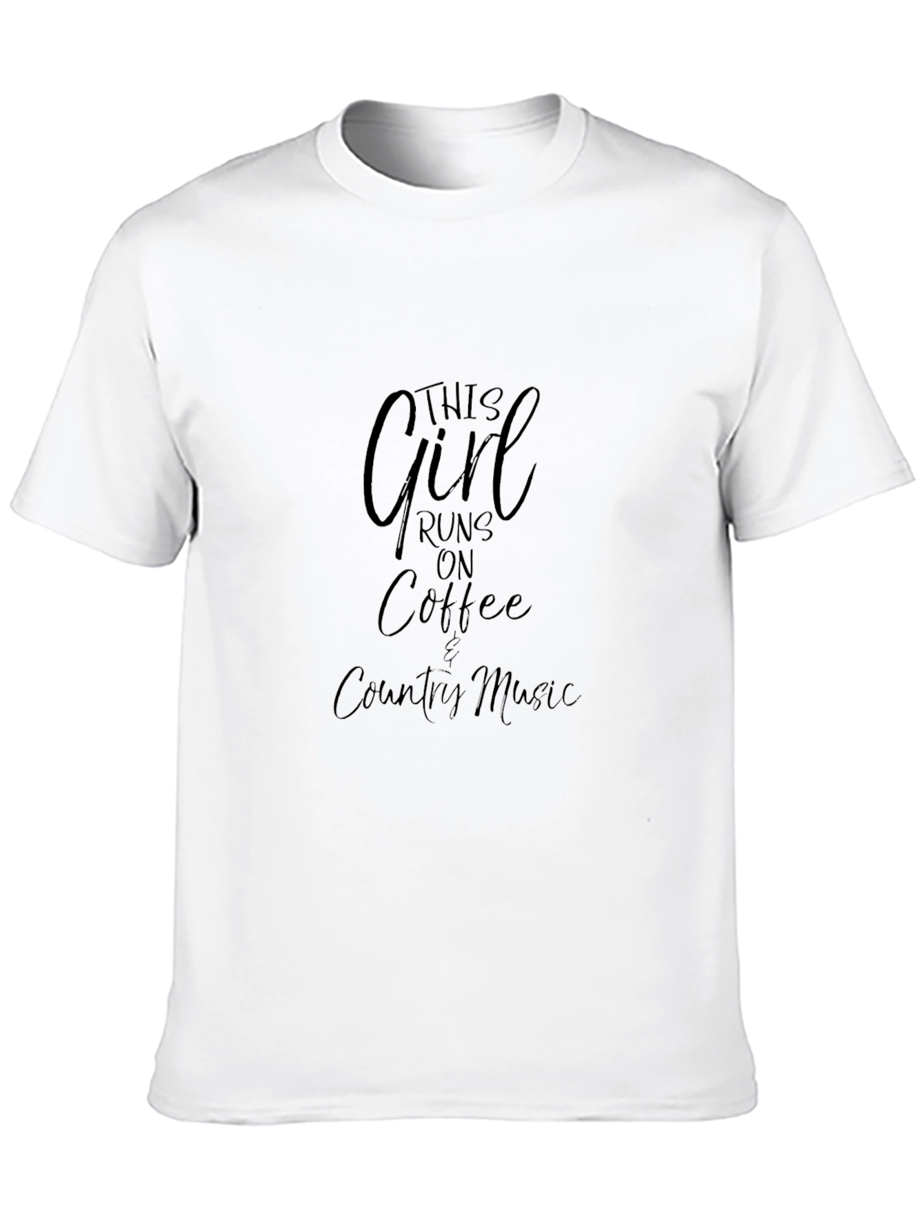 This Girl Runs on Coffee & Country Music T-Shirt