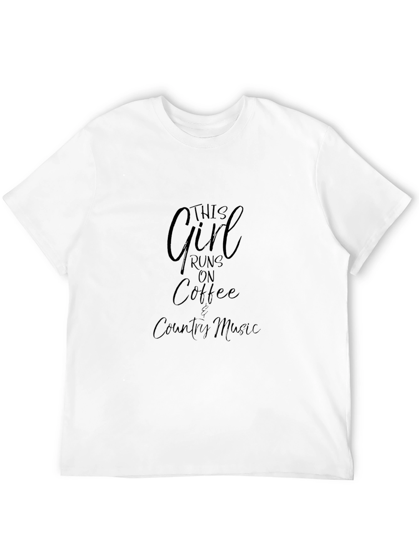 This Girl Runs on Coffee & Country Music T-Shirt