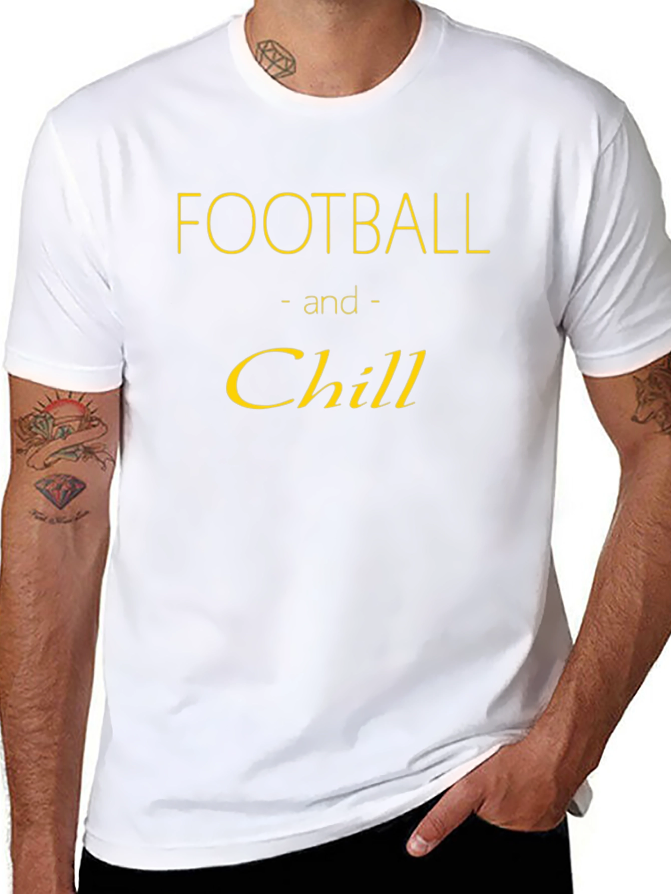 Football and Chill Graphic Tee - Black
