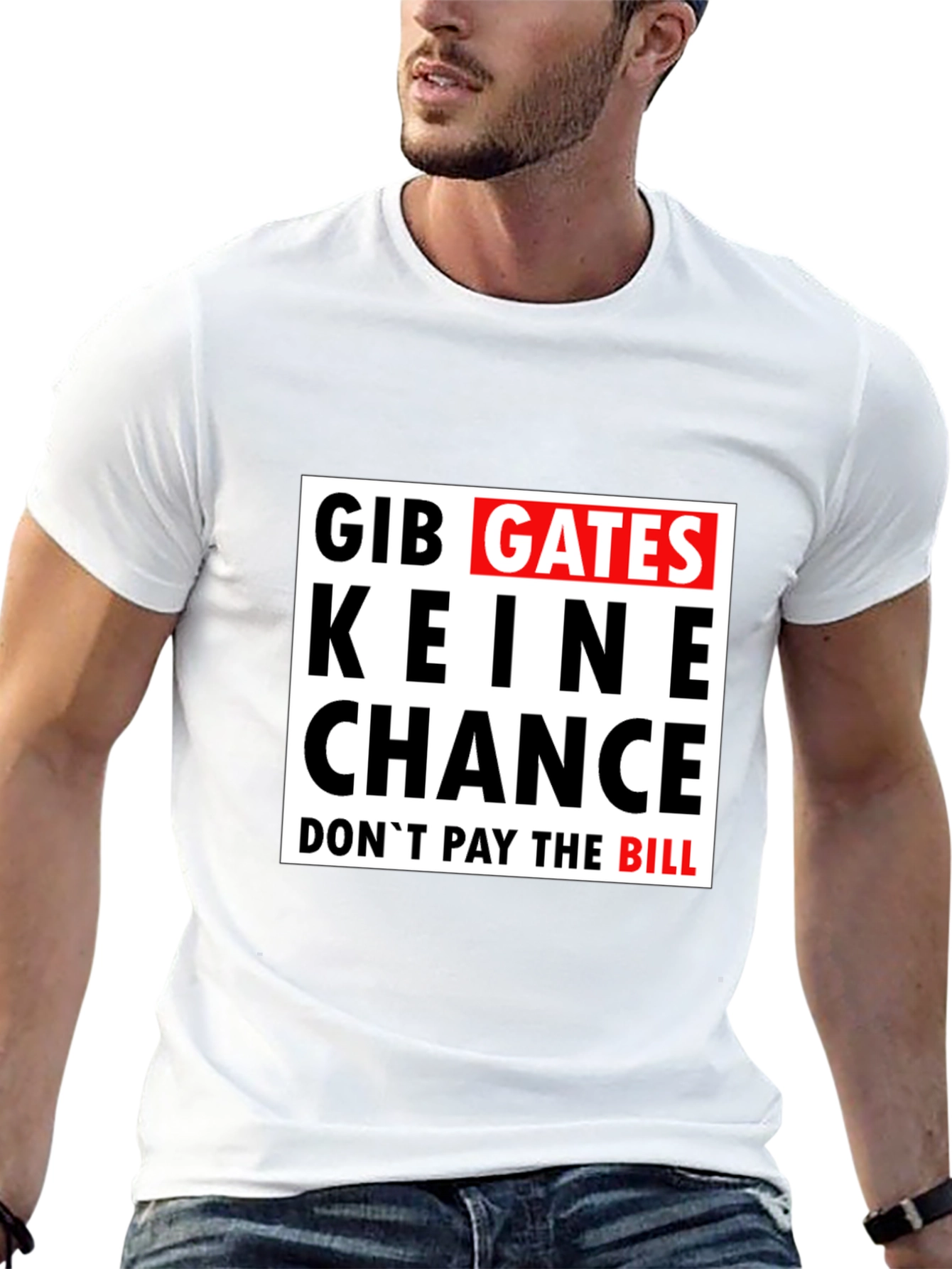 Gib Gates Keine Chance Black T-Shirt