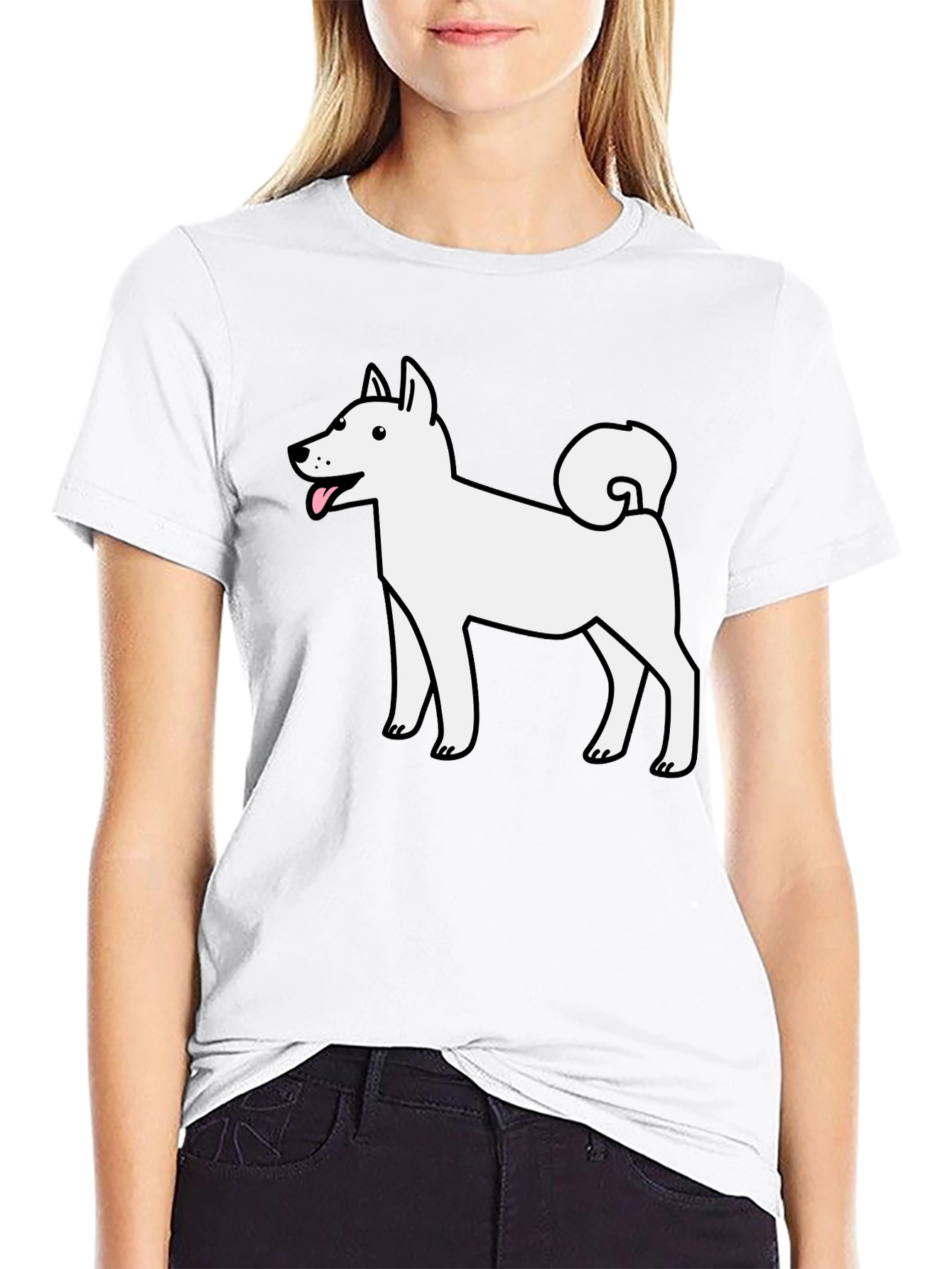 Dog Graphic Tee - Cute Cartoon Design