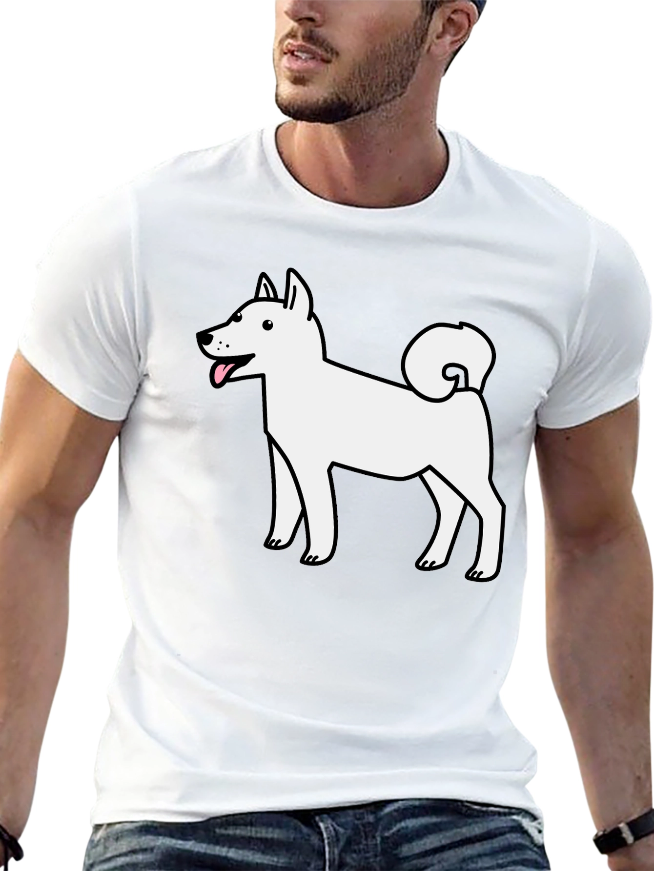 Dog Graphic Tee - Cute Cartoon Design