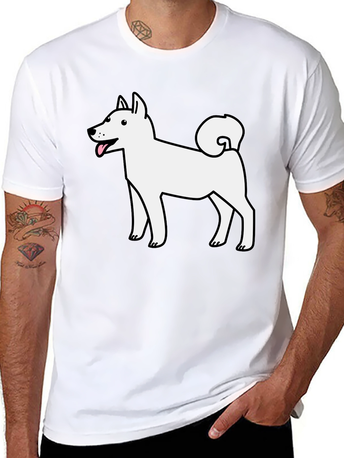 Dog Graphic Tee - Cute Cartoon Design