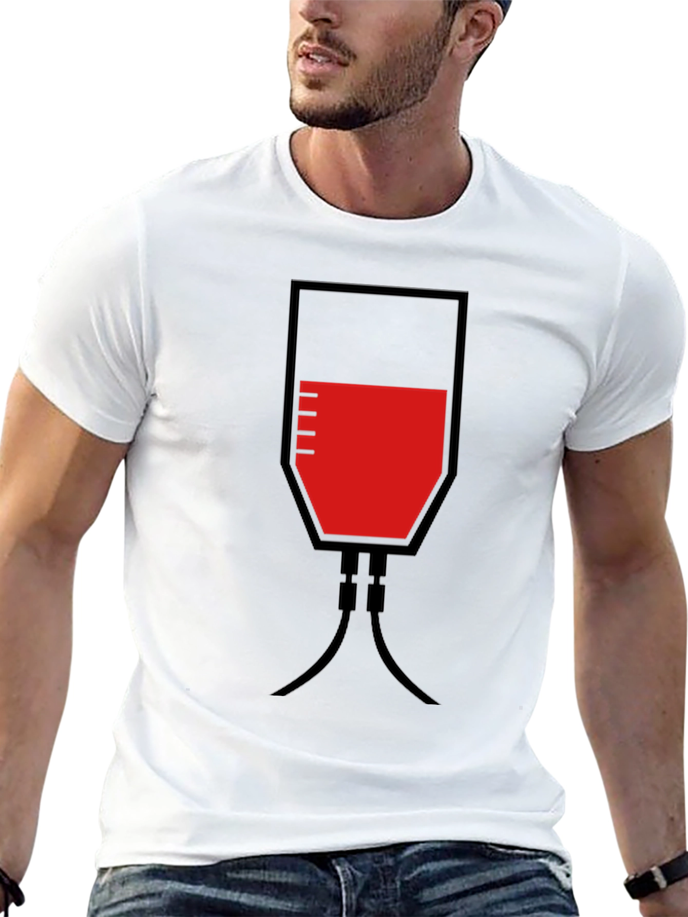 Blood Bag Graphic T-Shirt - Novelty Medical Tee