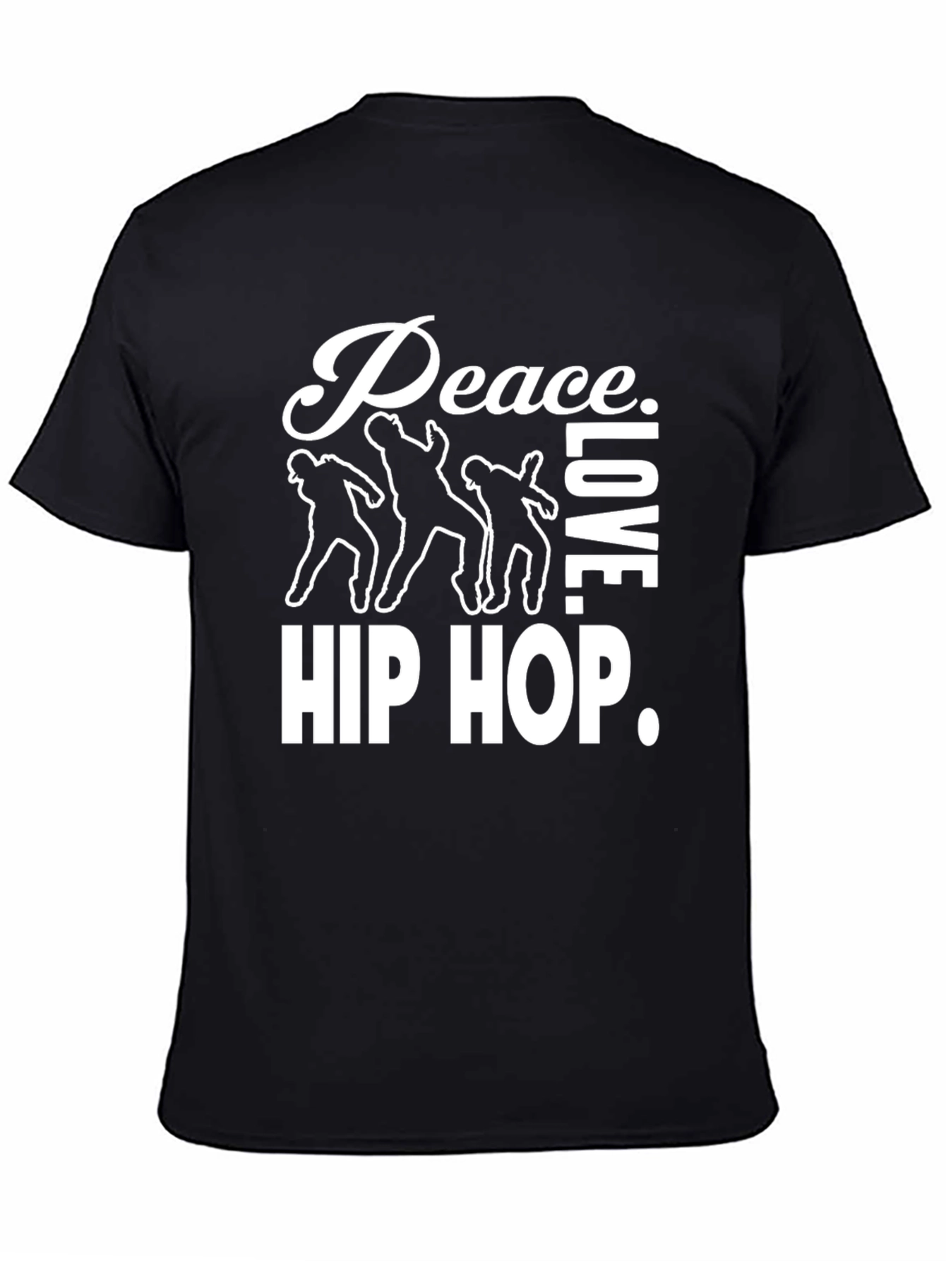 Peace Love Hip Hop Graphic Tee - Black