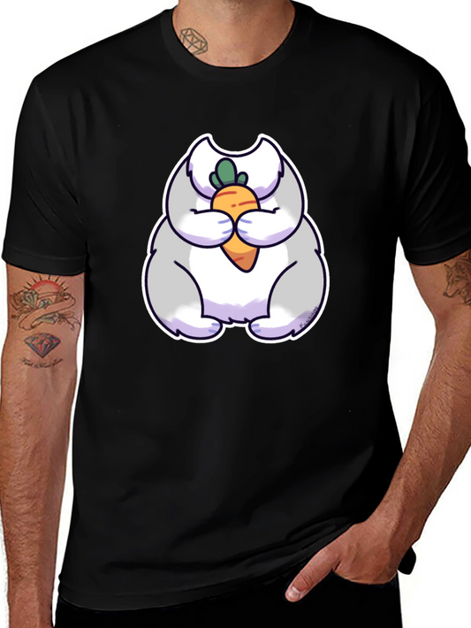 Cute Rabbit Eating Carrot Graphic Tee