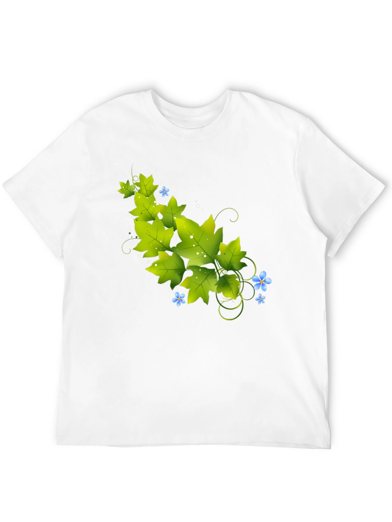 Nature Vine Graphic Black T-Shirt