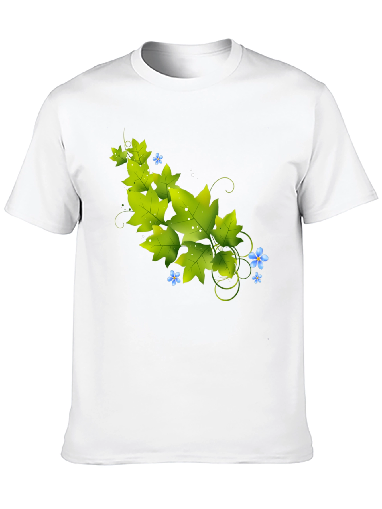 Nature Vine Graphic Black T-Shirt
