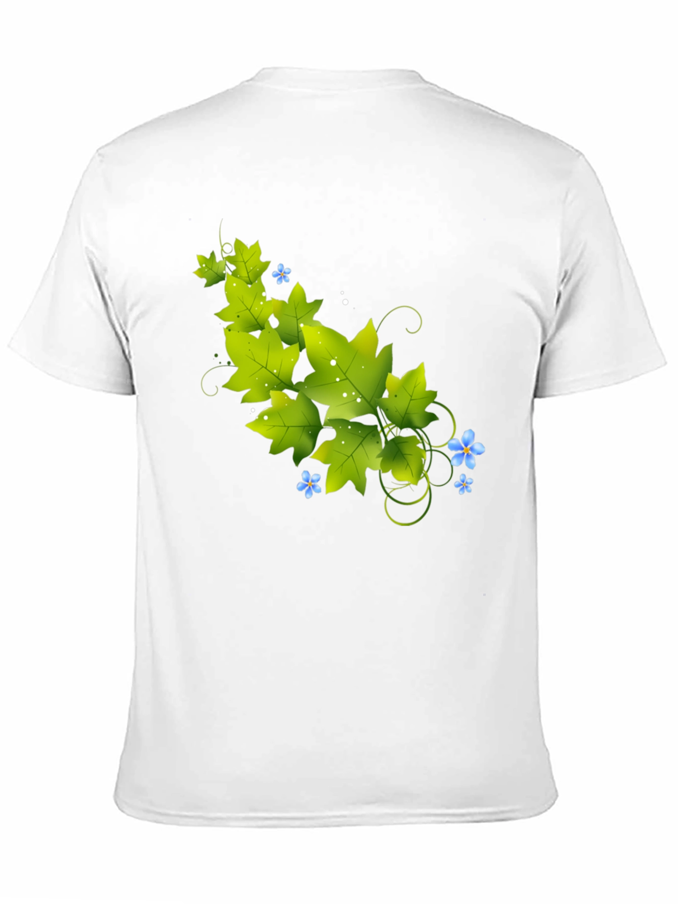 Nature Vine Graphic Black T-Shirt
