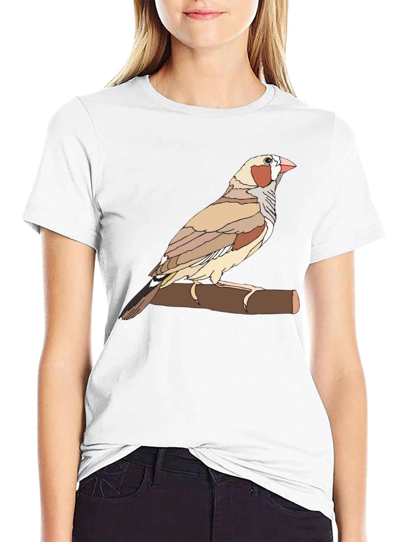 Bird on Branch Graphic Tee - Unique Design