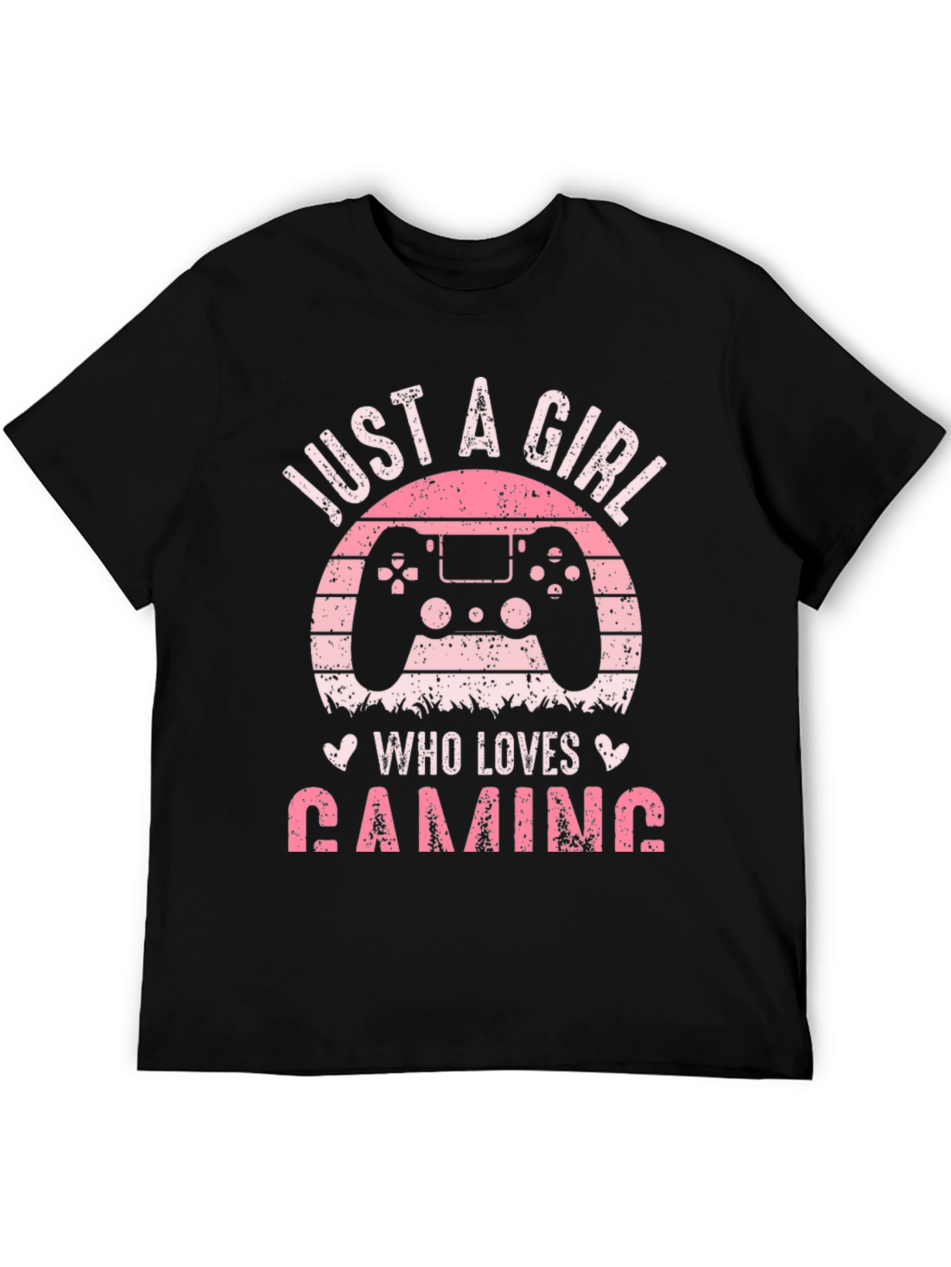 Just A Girl Who Loves Gaming Black T-Shirt