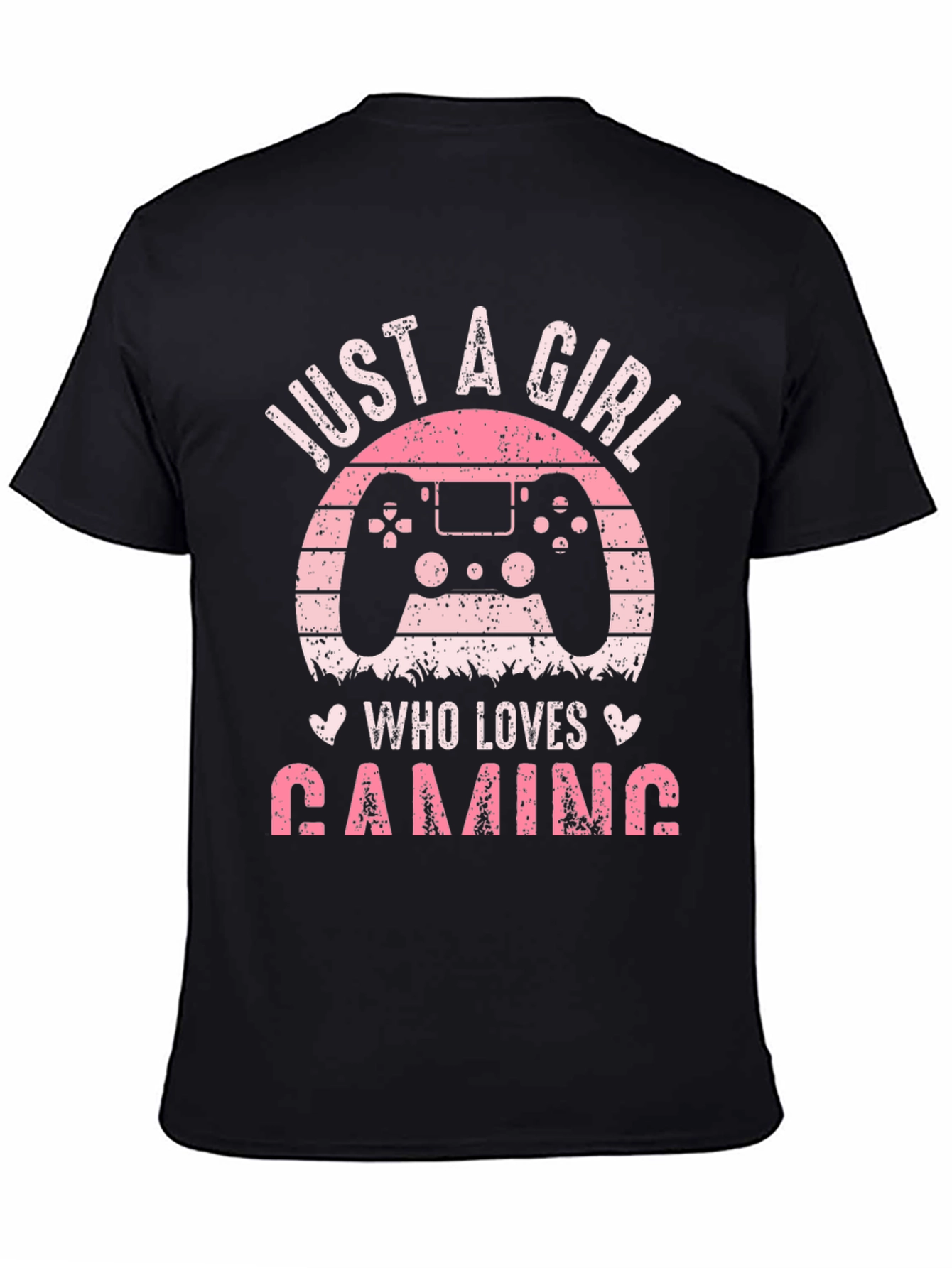 Just A Girl Who Loves Gaming Black T-Shirt