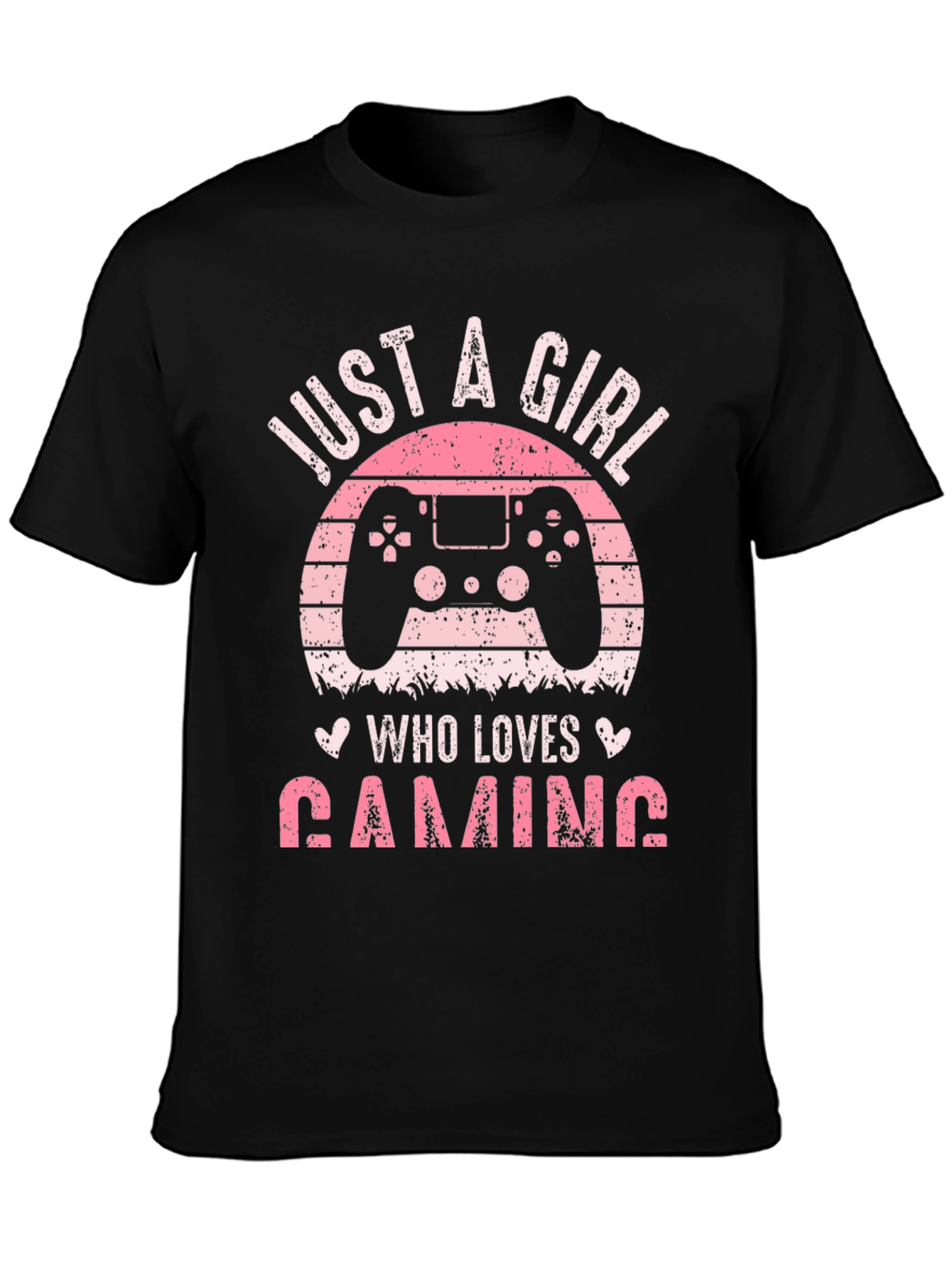 Just A Girl Who Loves Gaming Black T-Shirt