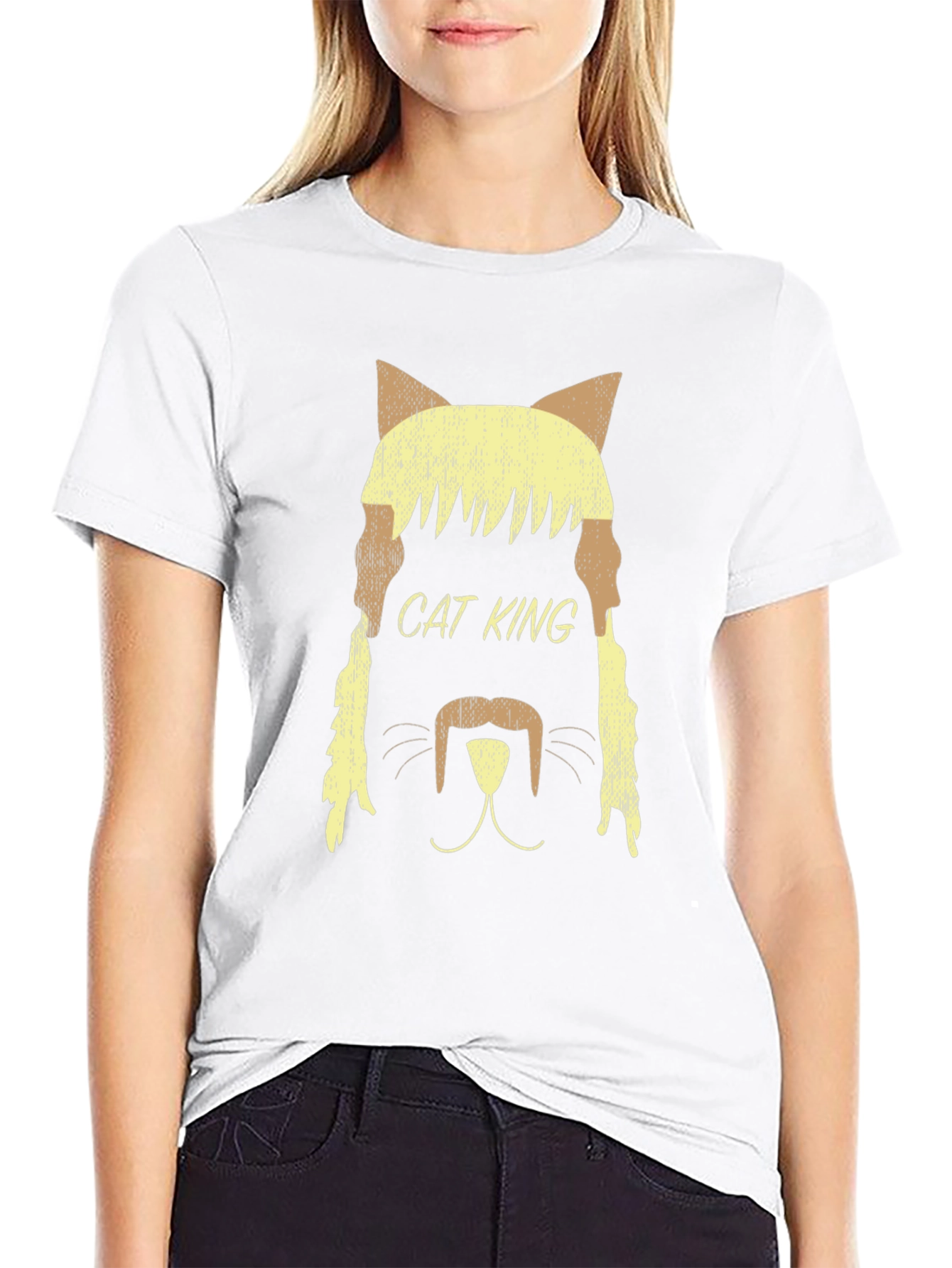 Cat King Graphic Tee - Black T-Shirt