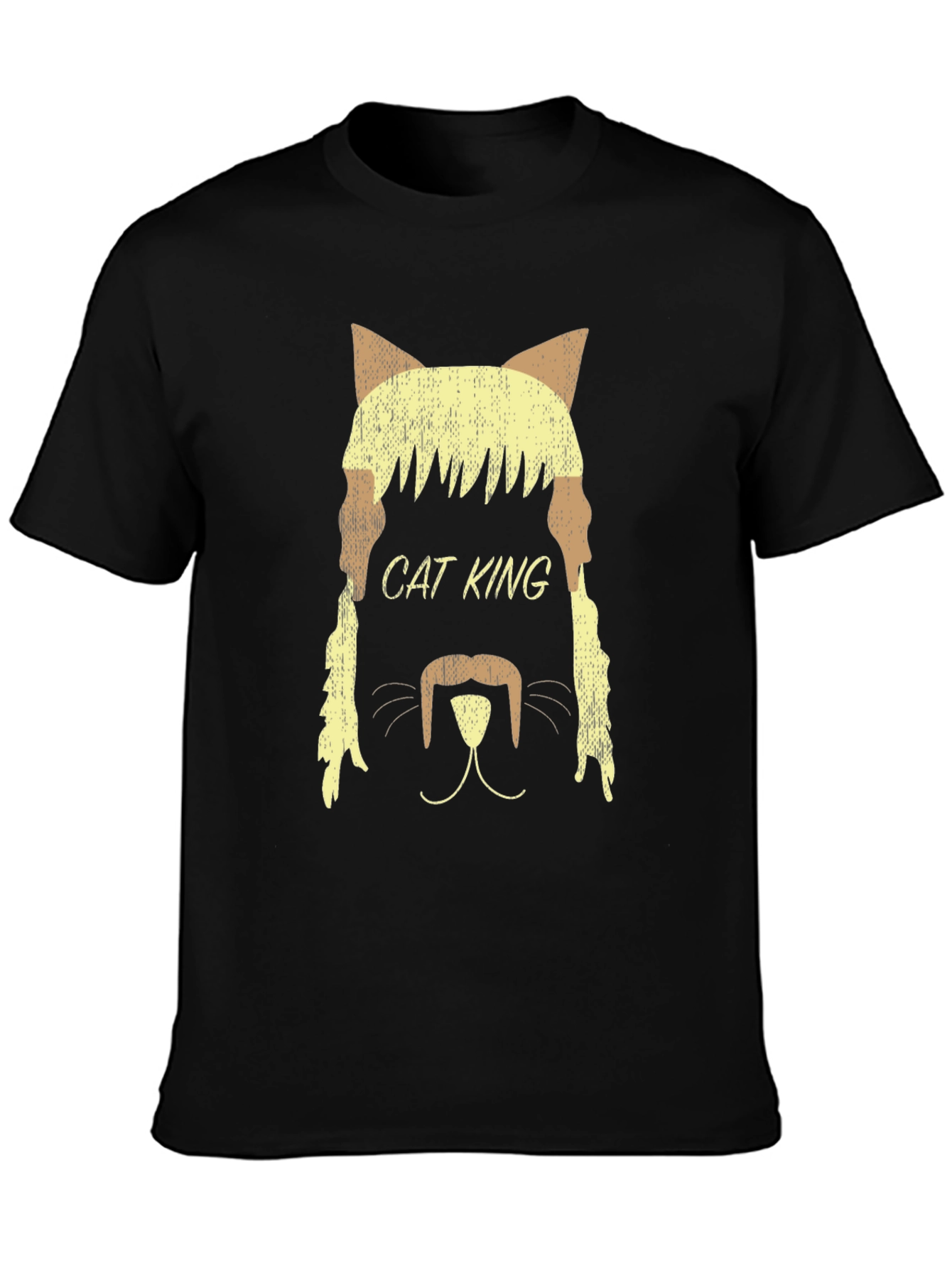 Cat King Graphic Tee - Black T-Shirt