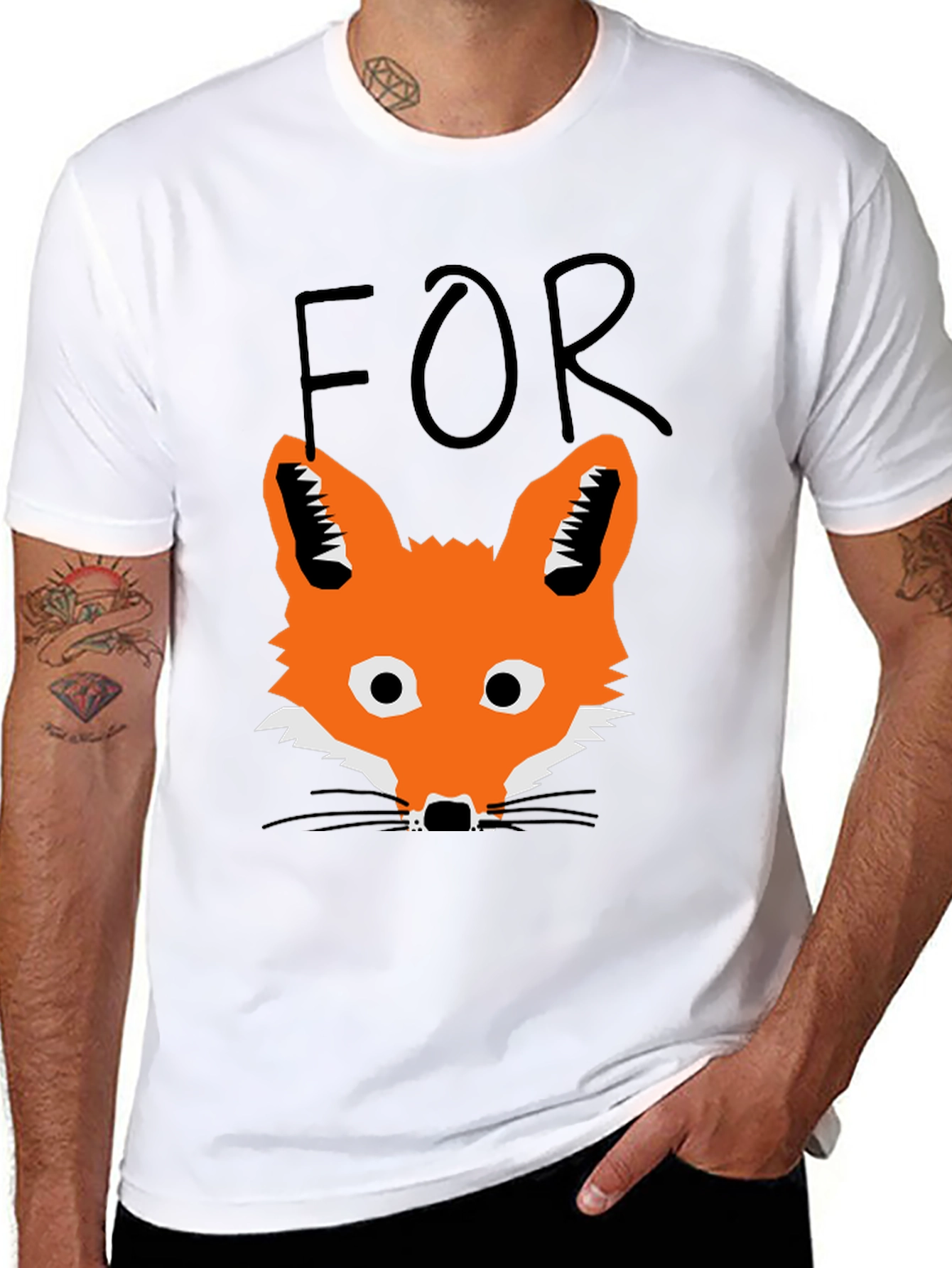 Fox T-Shirt - Mens Black Graphic Tee