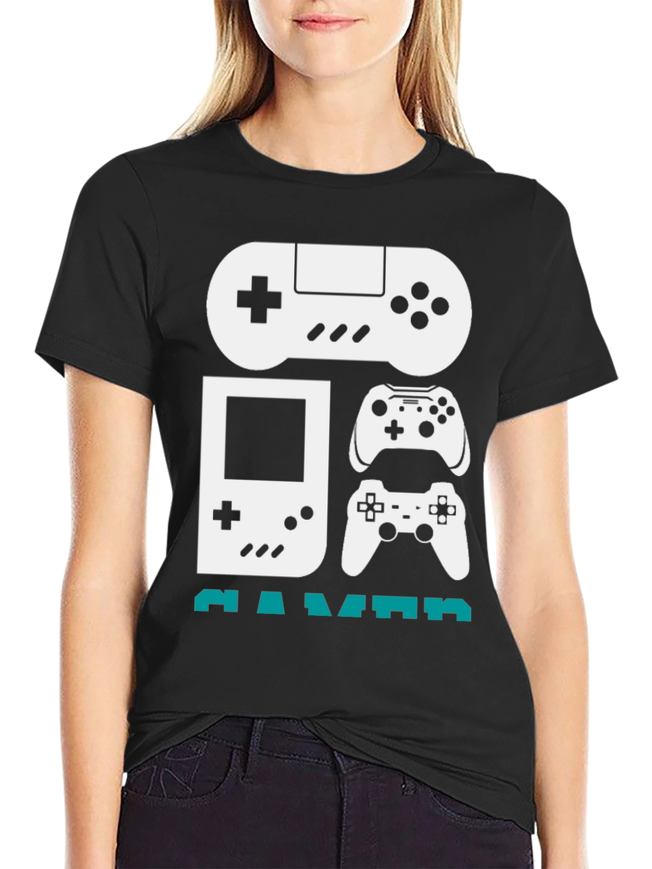 Gamer Graphic T-Shirt - Black Cotton Tee