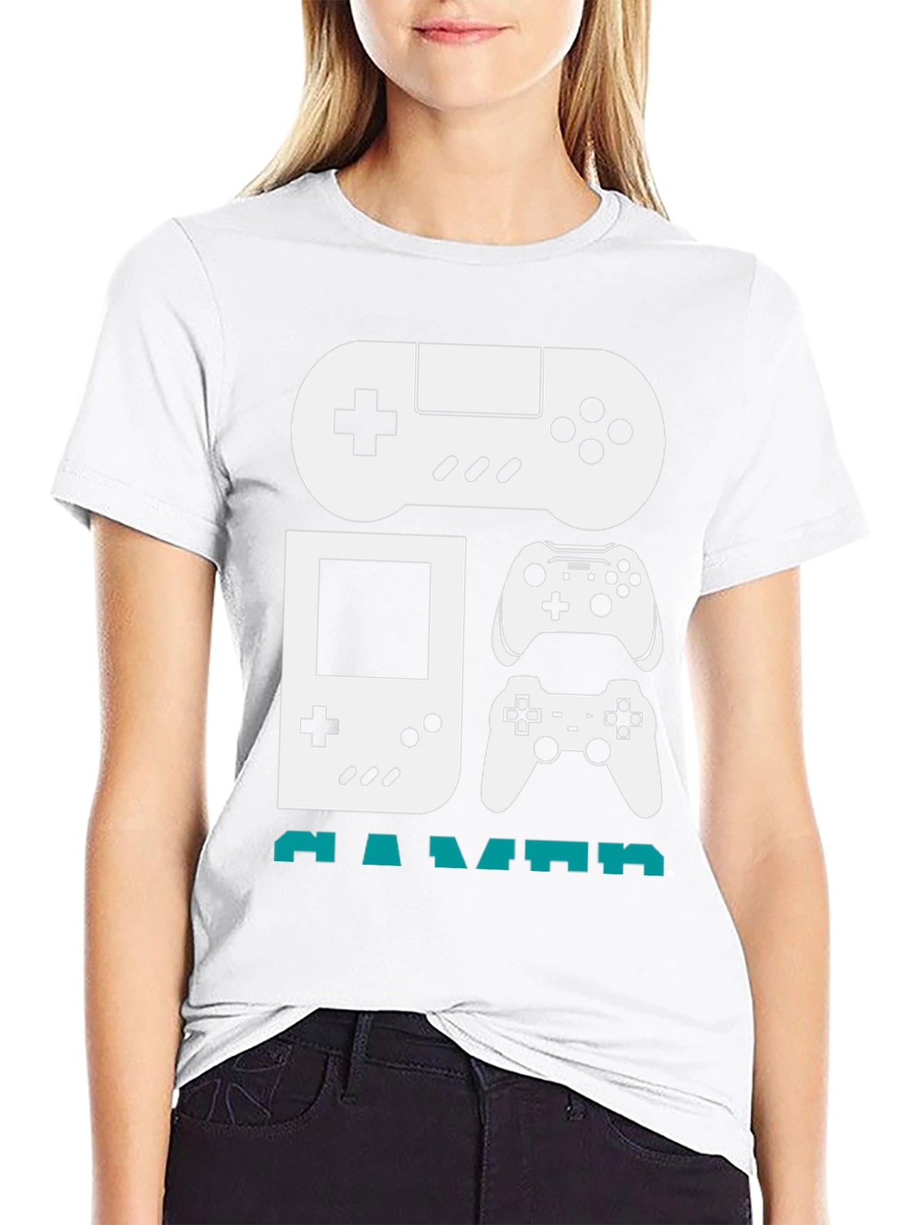 Gamer Graphic T-Shirt - Black Cotton Tee