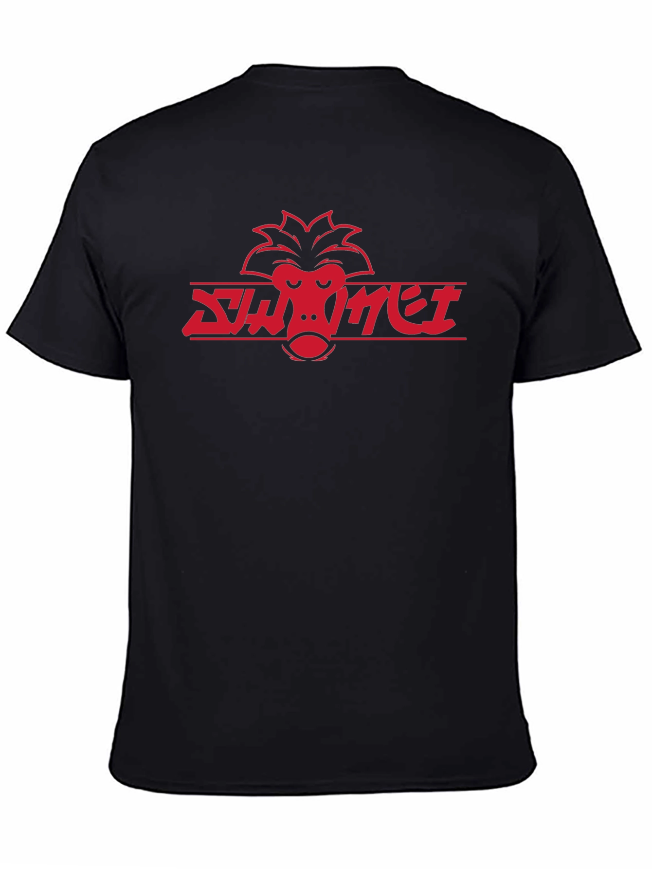 Cool Red Monkey Logo Black T-Shirt