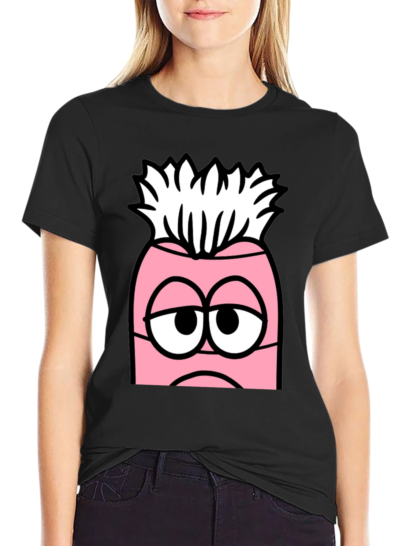 Sad Pink Character T-Shirt