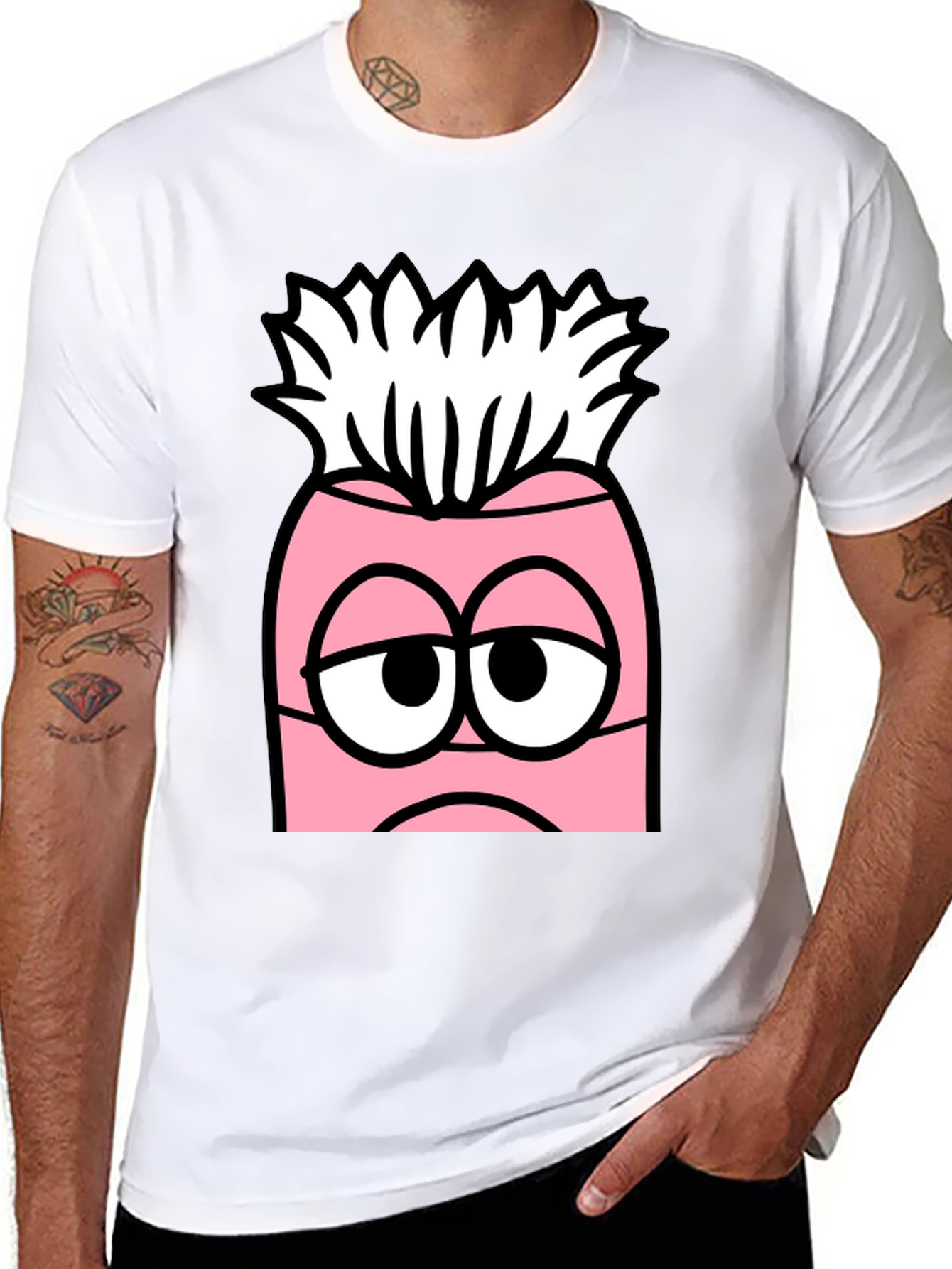 Sad Pink Character T-Shirt