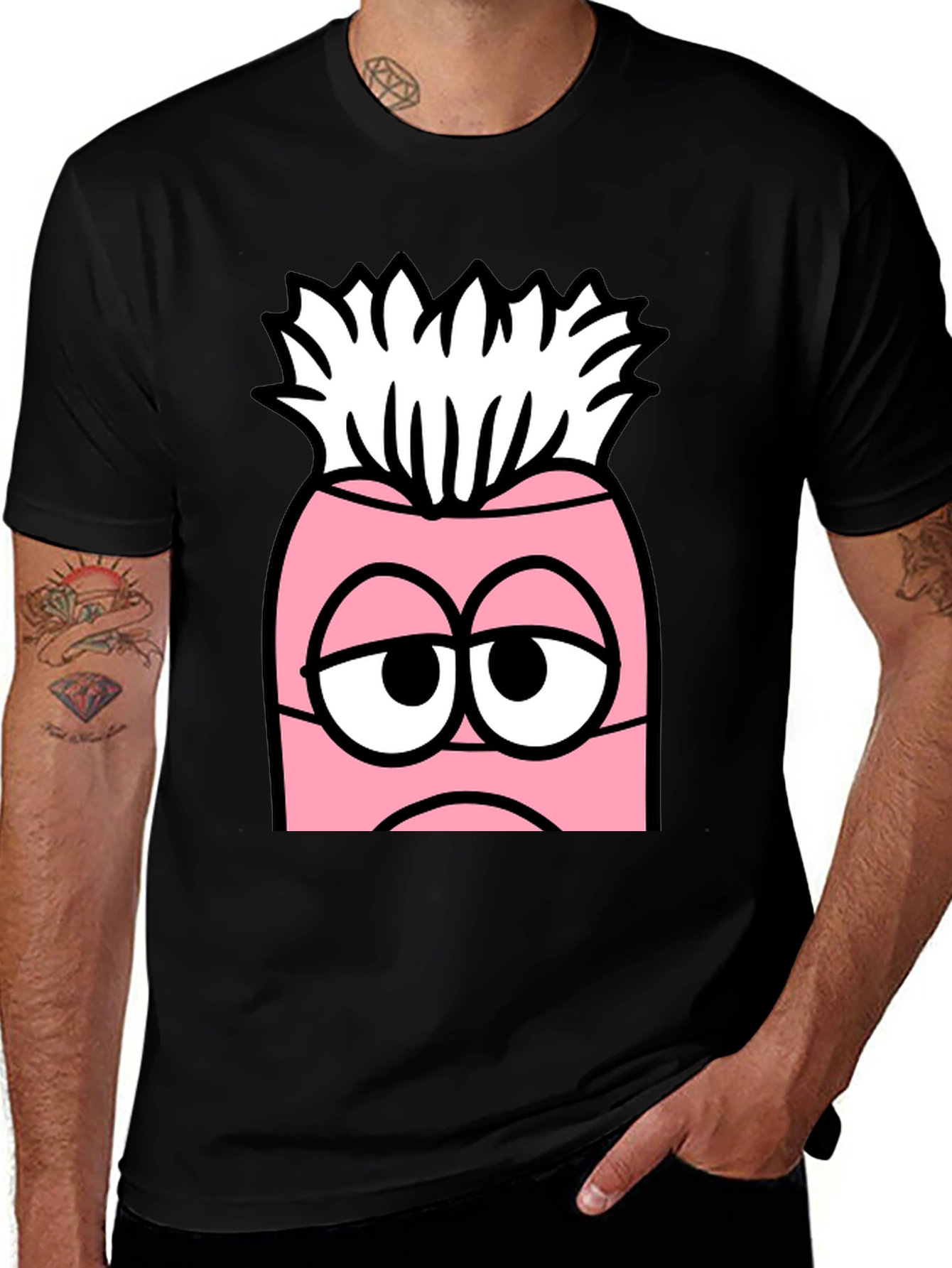 Sad Pink Character T-Shirt