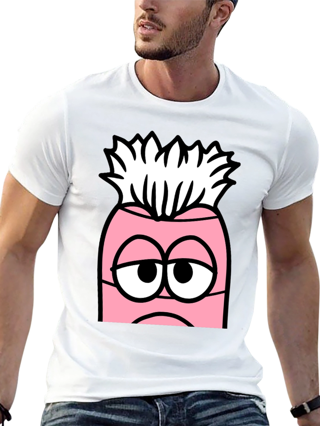 Sad Pink Character T-Shirt
