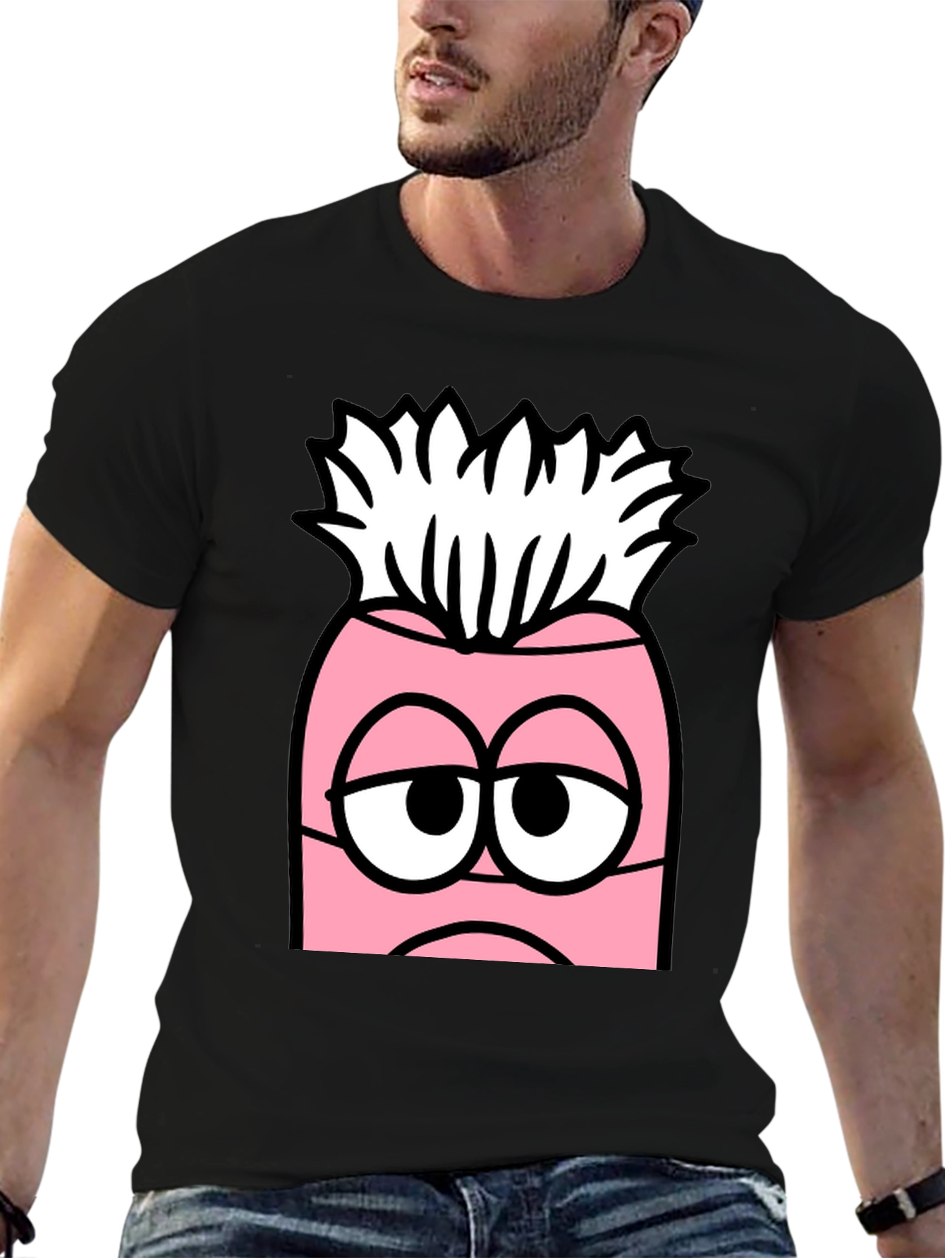Sad Pink Character T-Shirt