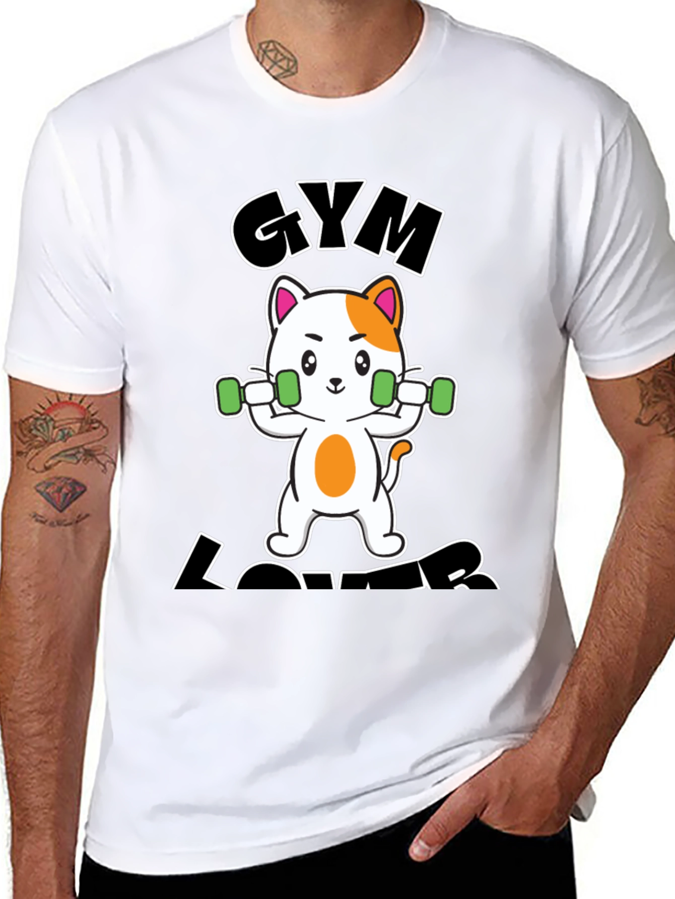 Gym Lover Cat T-Shirt