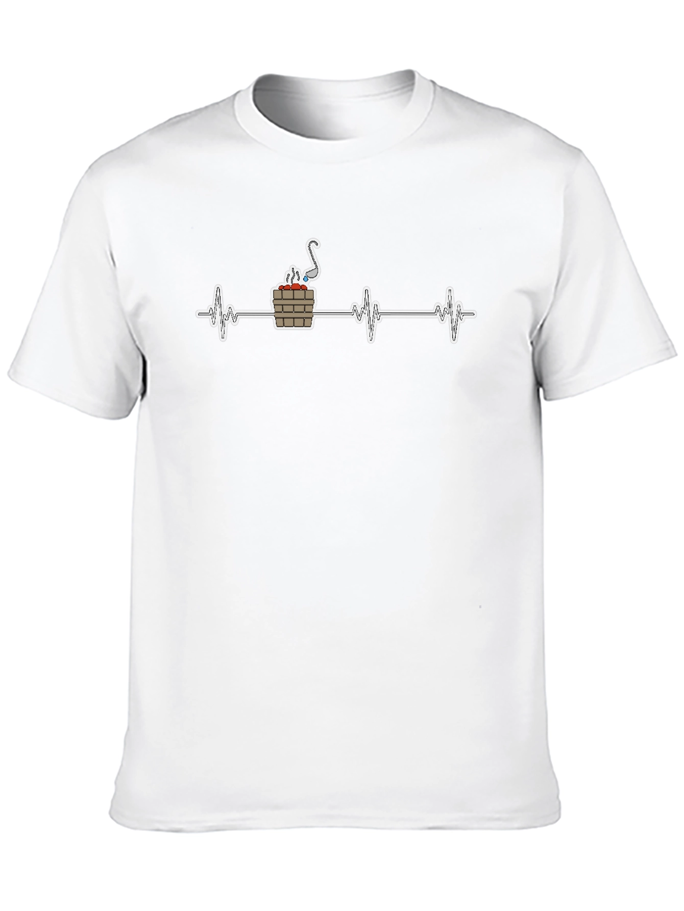 Sauna Heartbeat T-Shirt - Relaxation & Wellness Apparel