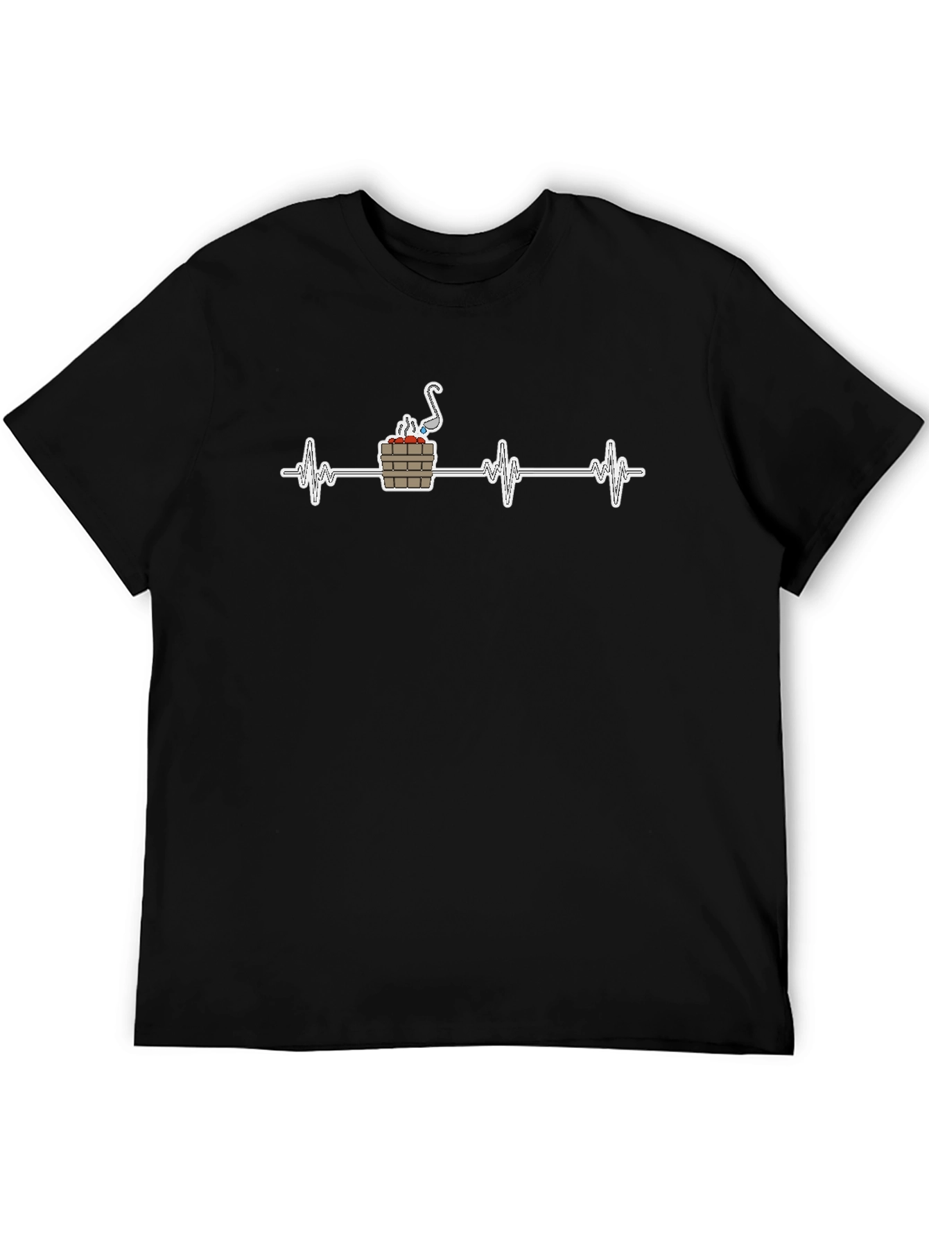 Sauna Heartbeat T-Shirt - Relaxation & Wellness Apparel